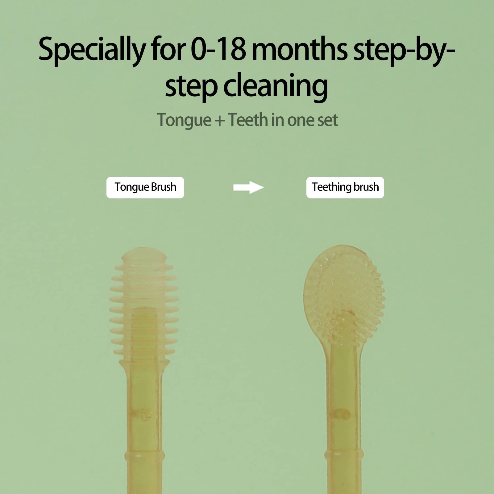 Wilitto Baby Tongue Cleaner & Toothbrush Set - Soft Silicone Infant Oral Care Kit with Cleaning Cup | Food Grade, Gentle Bristles for Toddlers | Perfect for Daily Baby Teeth Cleaning & Tongue Massage at Home