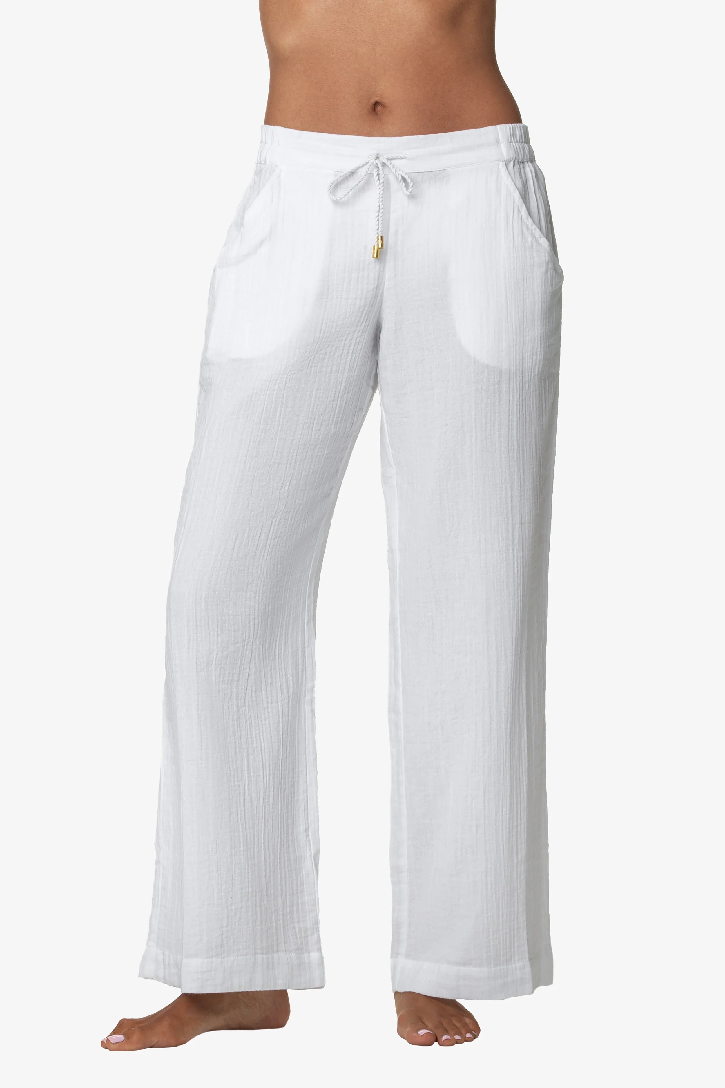 Stylish White Weekender Pants for Women - Comfortable Travel & Casual Wear | Perfect for Weekends, Vacations & Everyday Outfits