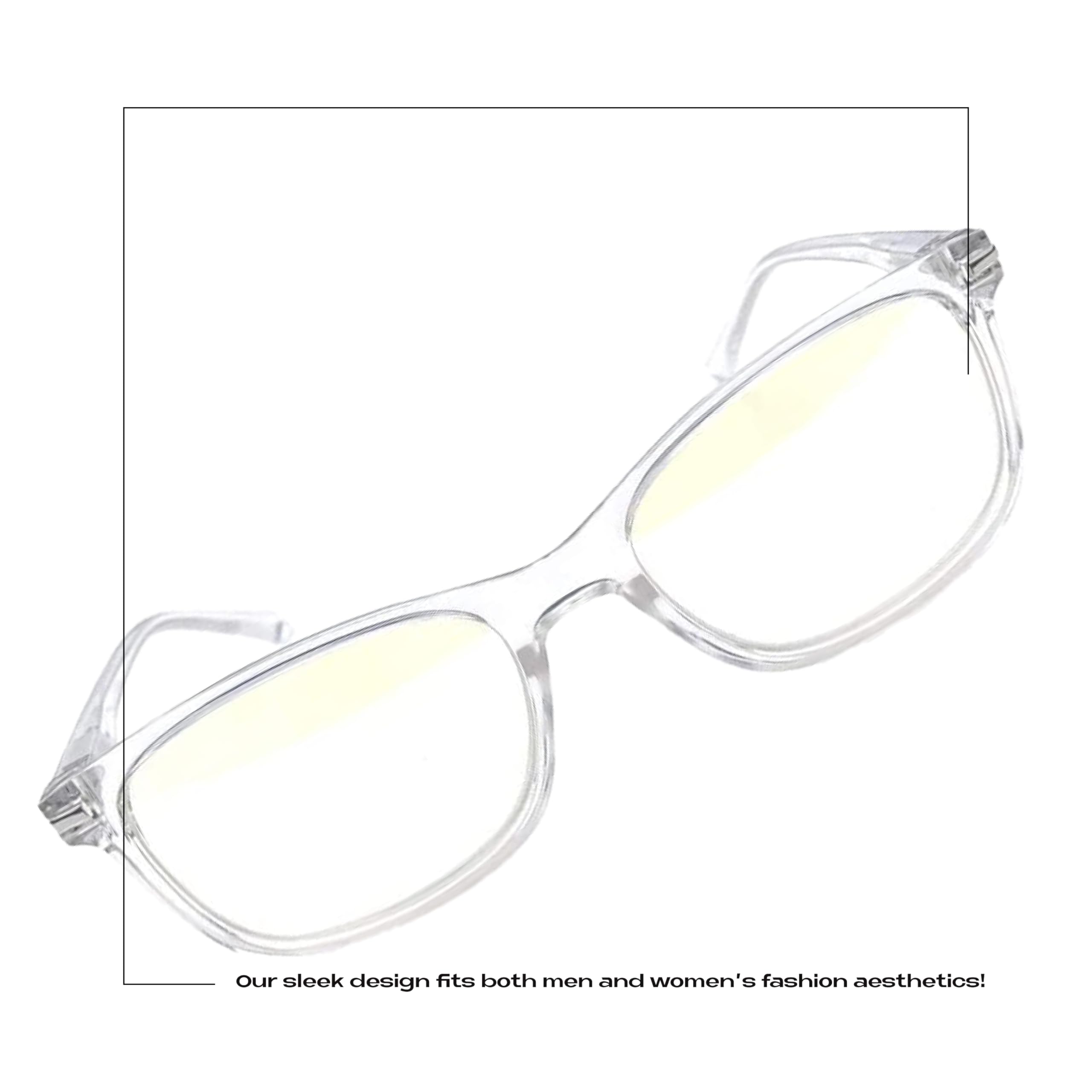 Readerest Blue Light Blocking Reading Glasses - Clear Lens 3.50 Magnification | Anti-Glare Computer Eyewear for Eye Strain Relief & UV Protection | Stylish Unisex Design for Office, Gaming & Digital Screen Use