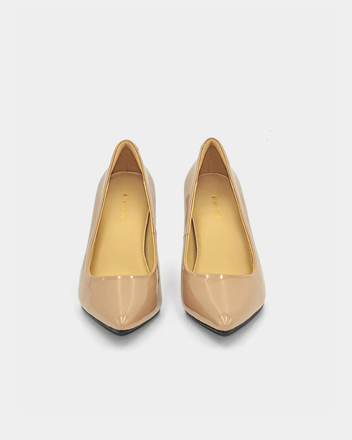 Beige Patent Leather Classic Pumps for Women - Elegant Pointed Toe High Heels for Office, Wedding & Evening Events