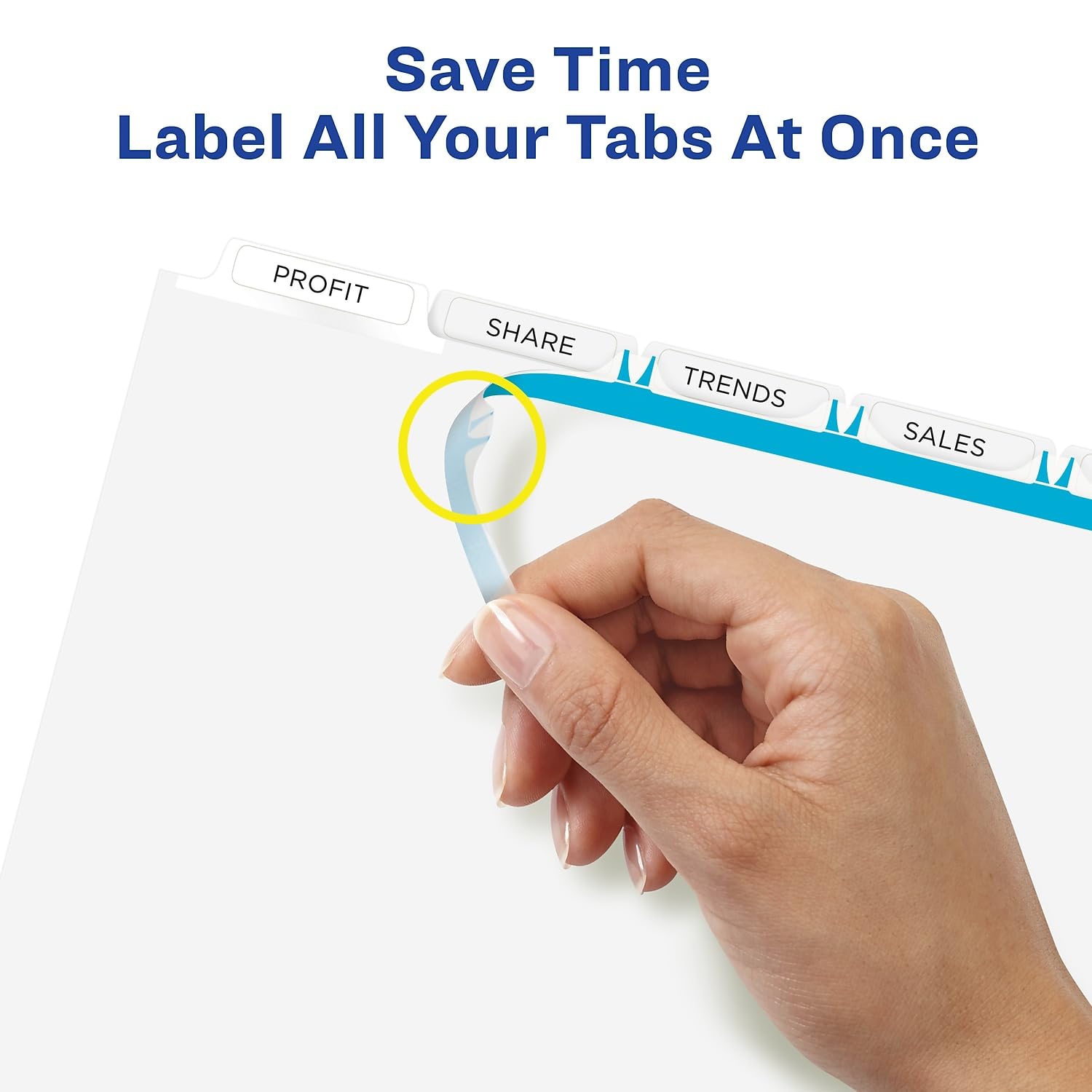 Avery 11438 Index Maker Xtra-Wide Dividers, 9-1/4 x 11-1/4 Inches, White, 5 Tabs per Set – Perfect for Office Filing, School Binders, and Document Organization
