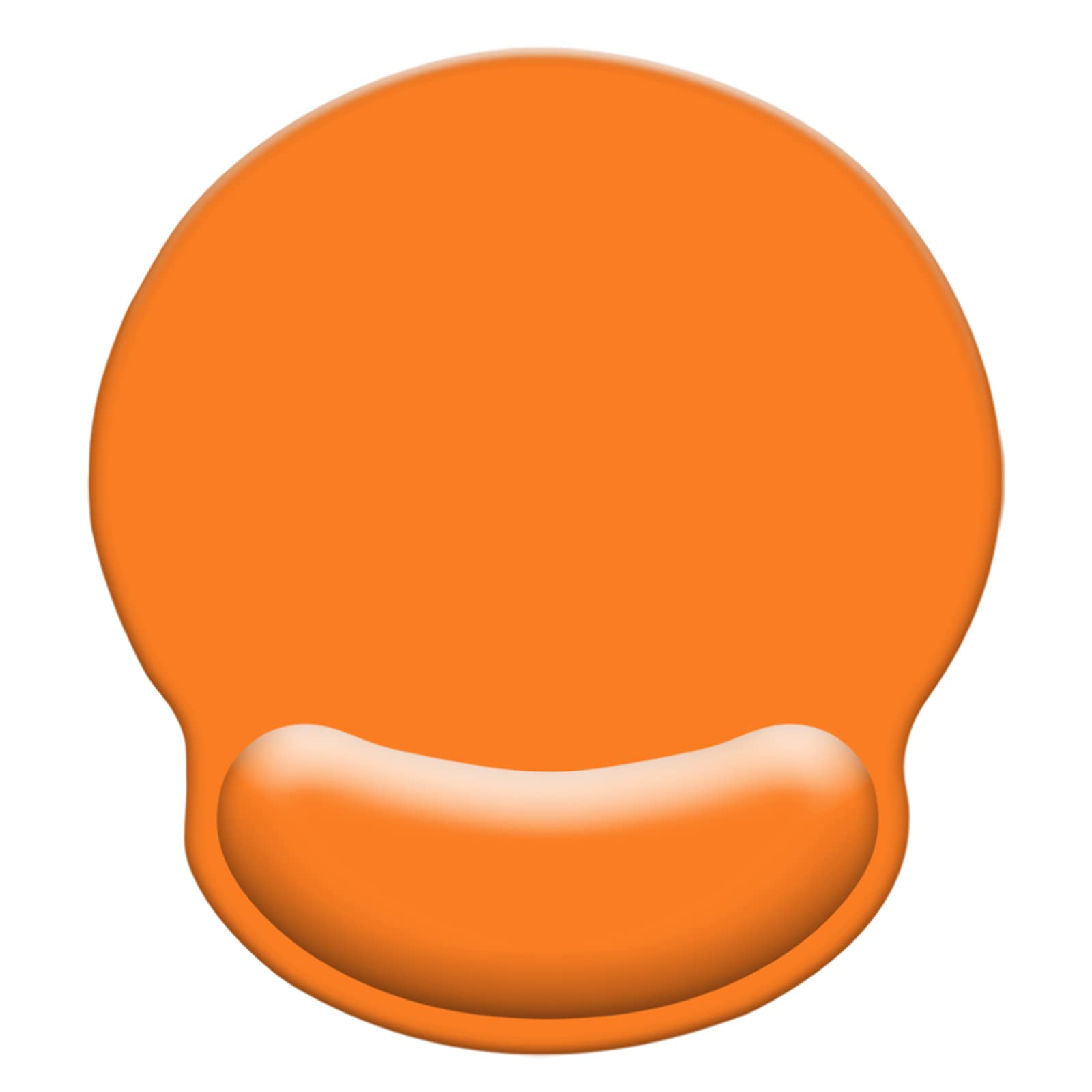 Ergonomic Memory Foam Wrist Rest Mouse Pad - 9x10 Inch Non-Slip Rubber Base for Pain Relief - Comfortable Computer & Laptop Accessory (Orange) - Perfect for Office, Gaming & Long Work Sessions