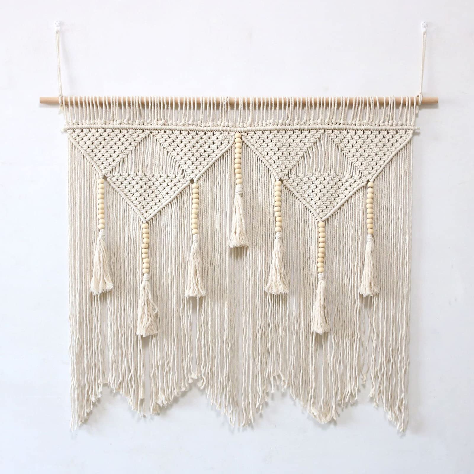 Handmade Macrame Wall Hanging Art - Boho Chic Woven Wall Decor for Home, Bedroom, Living Room & Hallway | Perfect for Apartment Decor, Bohemian Style Interior Design & Gift Giving