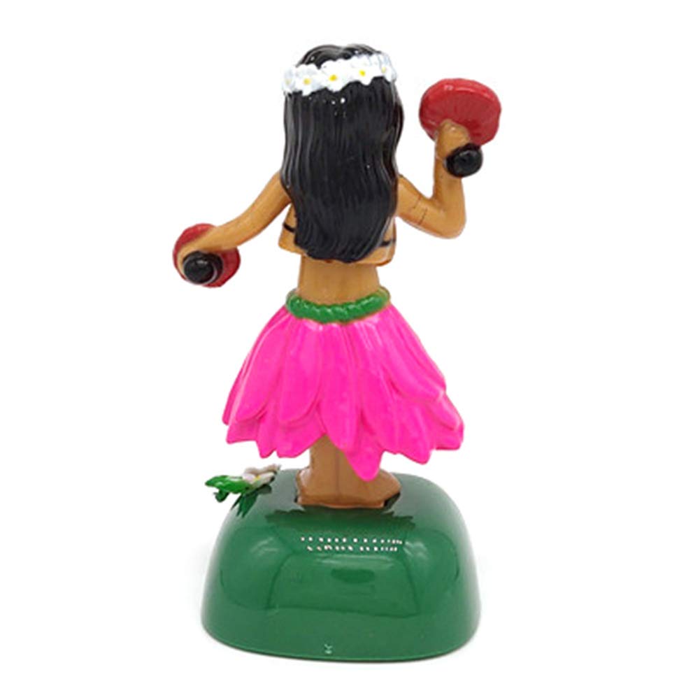 Solar Powered Hawaiian Dancing Doll - Shaking Hand Figure for Car Dashboard, Desk & Windowsill Decor | Cute Solar-Powered Motion Toy for Home, Office & Car Interior | Perfect Gift for Kids & Adults (Hawaiian Girl Version)