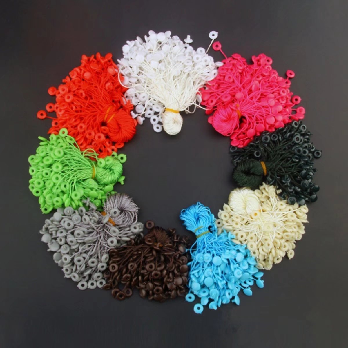 100pcs Green Nylon Hang Tag Fasteners 7 Inch - Durable Retail Price Tag Strings for Clothing, Jewelry & Gift Packaging