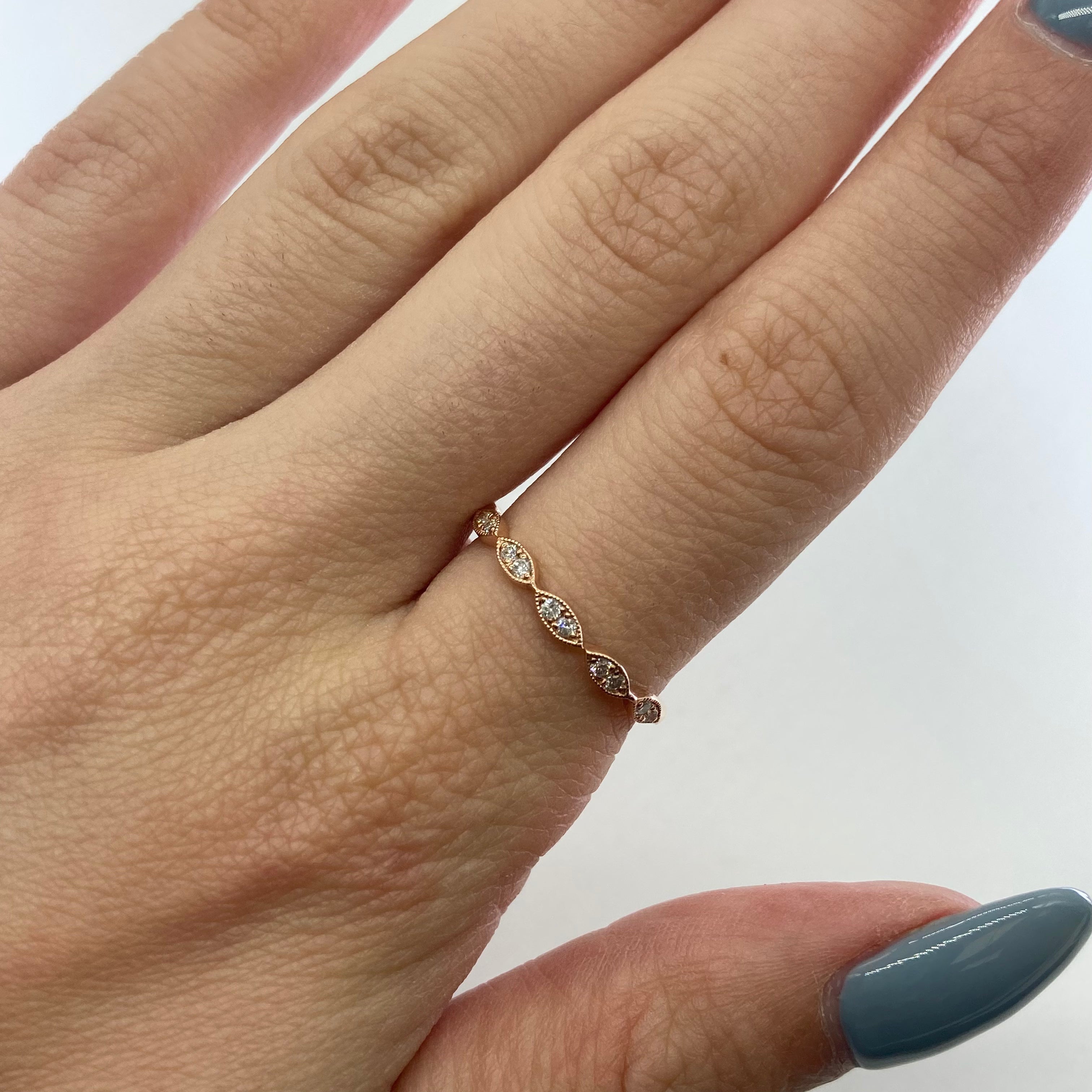100 Ways Art Deco Inspired Wedding Bands - 0.15ctw Diamond Rings for Women | Vintage Style Engagement & Anniversary Rings | Perfect for Bridal Jewelry & Special Occasions
