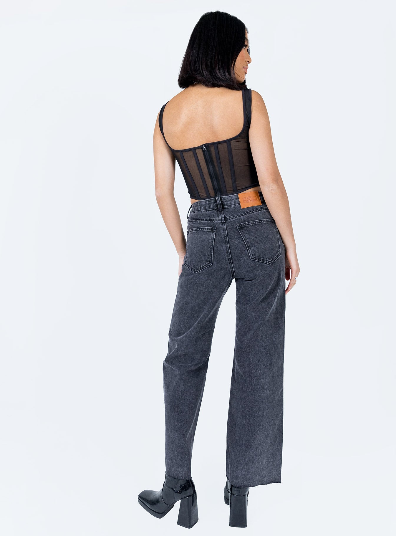 Arlington Straight Leg Denim Jeans for Women - Classic Black Stretch Denim Pants, High Waist Slim Fit Jeans for Casual Wear & Everyday Outfits
