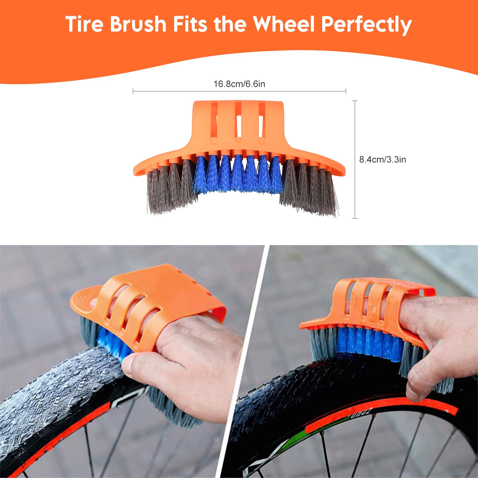 9PCS Bike Cleaning Tool Kit - Bicycle Chain Brush for Mountain, Road, BMX & Folding Bikes | Perfect for Home Bike Maintenance & Outdoor Cycling Gear Care
