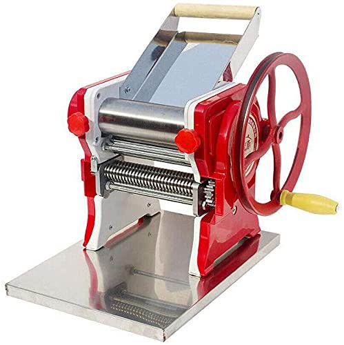 Premium Stainless Steel Manual Pasta Maker - Adjustable Thickness Noodle & Dumpling Dough Machine for Homemade Italian Pasta, Asian Noodles & Dumplings | Perfect for Kitchen, Restaurants & Italian Cuisine Lovers