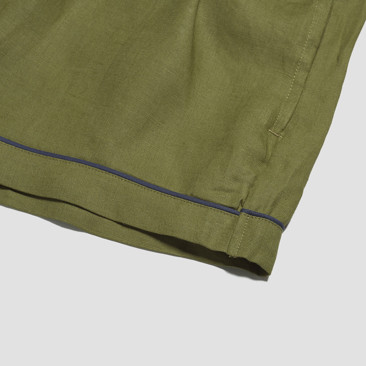 Breathable Moss Green Linen Pajama Shorts for Women - Soft & Comfortable Sleepwear for Summer Nights - Perfect for Lounging, Travel & Relaxation at Home