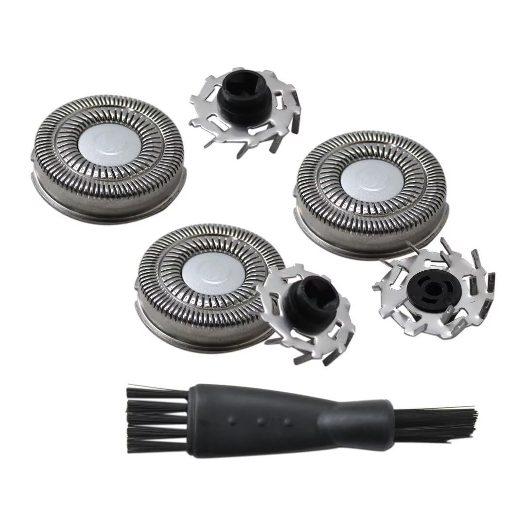 2024 Upgraded SW-S7105 3Pcs Replacement Shaver Head Blades with Cleaning Brush - Compatible with Waterproof Electric Razors for Wet & Dry Shaving - Perfect for Travel, Home & Gym Use