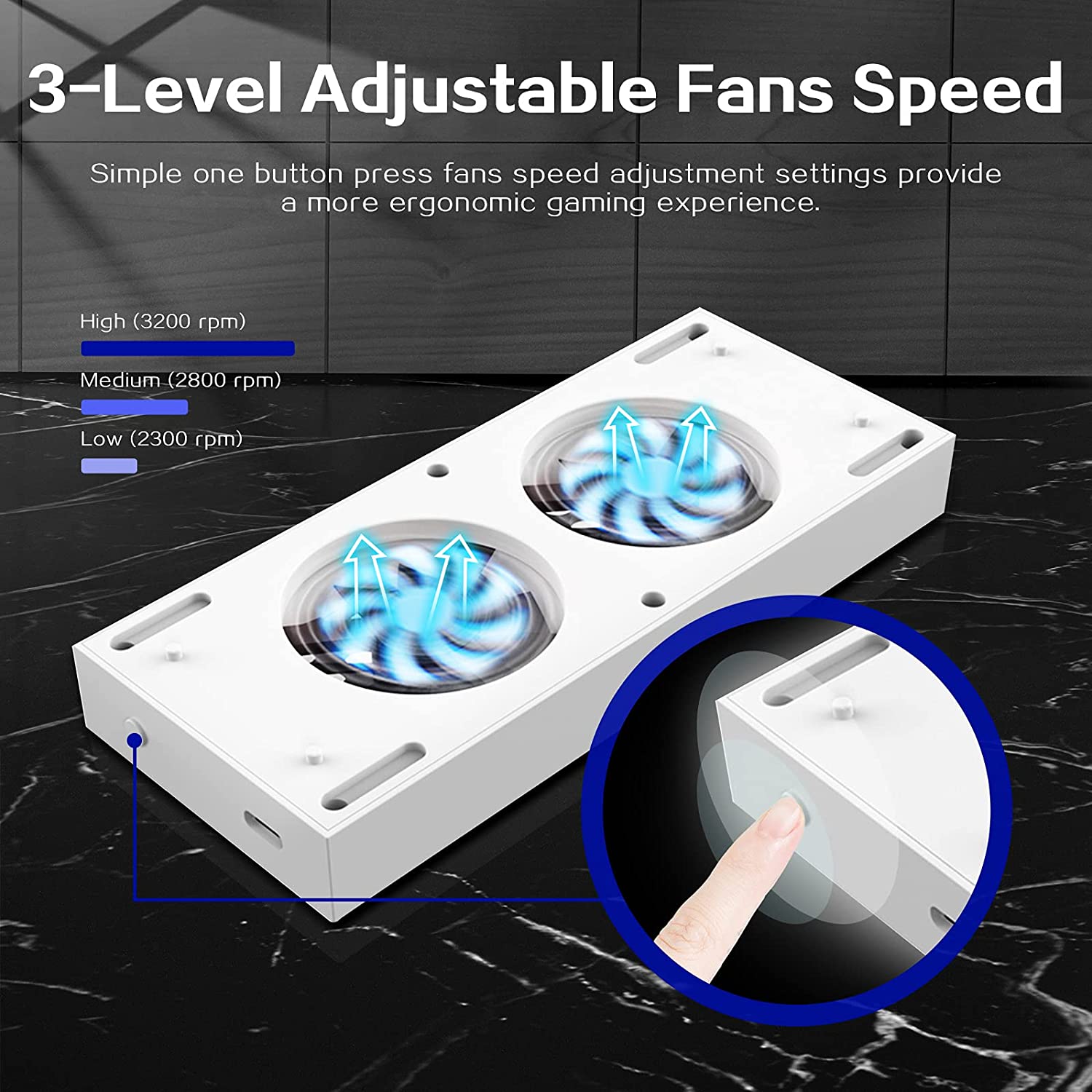 NexiGo Vertical Cooling Stand for Xbox Series S - Adjustable Cooling Fan with LED Lights for Enhanced Airflow, Perfect for Gaming Setup & Console Protection