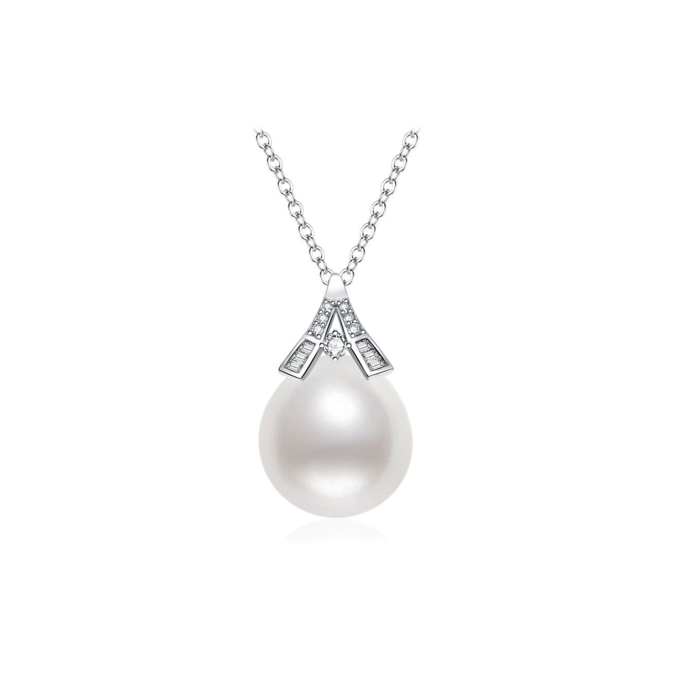 18K Solid Gold Australian White South Sea Pearl Necklace - Luxury Women's Jewelry Gift for Wedding, Anniversary & Special Occasions | KN00111