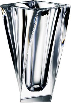 Orrefors Tornado Small Glass Vase - 6.75 Inch Modern Home Decor for Living Room, Dining Table & Wedding Centerpieces