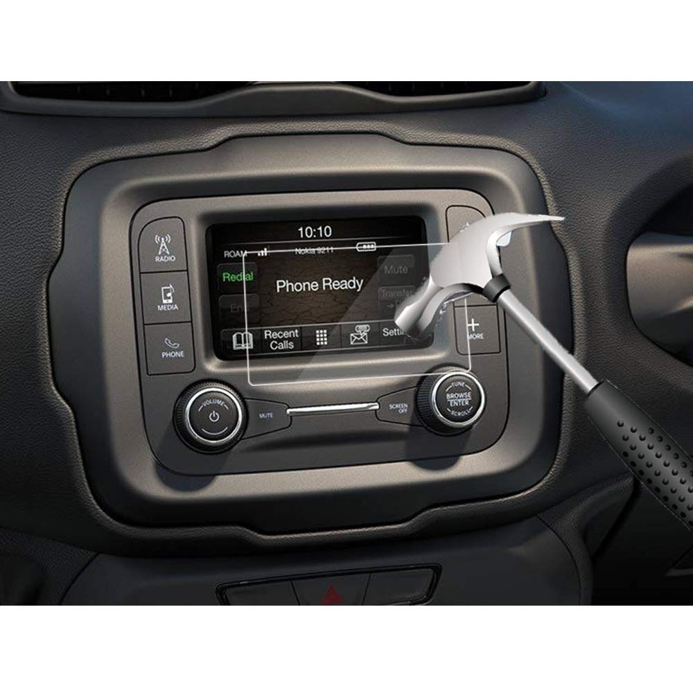 Yhfhaoop 5-Inch HD Clear Car Screen Protector for Jeep Renegade 2015-2018, Wrangler 2018-2019, Compass 2018 | Anti-Scratch GPS Navigation Protective Film | Perfect for Off-Road Adventures & Daily Commuting