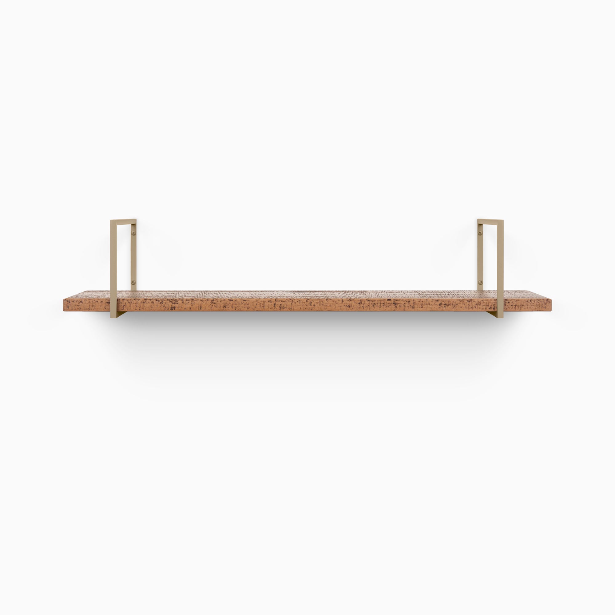 Rustic Wooden Wall Shelf with Bart Nutmeg Finish - Perfect for Living Room, Bedroom, or Kitchen Storage & Decor