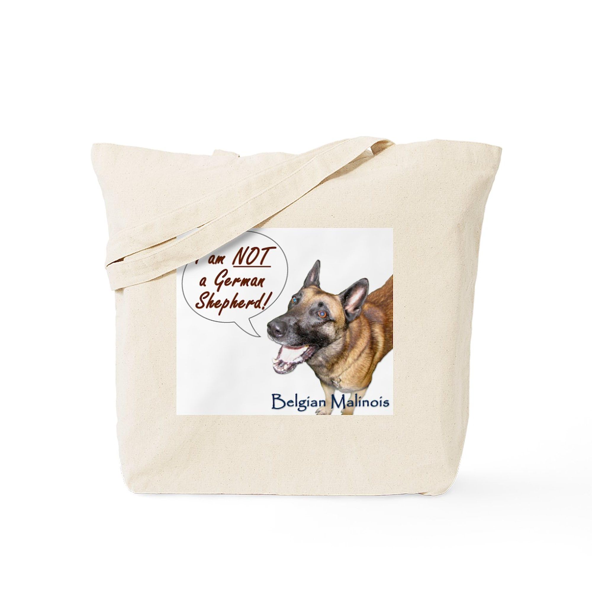I'm Not A German Shepherd! Natural Canvas Tote Bag - Eco-Friendly Reusable Shopping Bag for Groceries, Beach & Daily Use