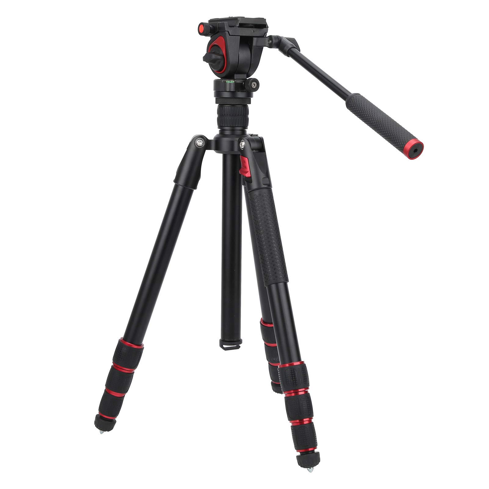 Portable Camera Tripod with Hydraulic Ballhead - Adjustable Phone Mount & DSLR Tripod Stand for Canon, Nikon, Sony | Perfect for Travel, Vlogging & Outdoor Photography