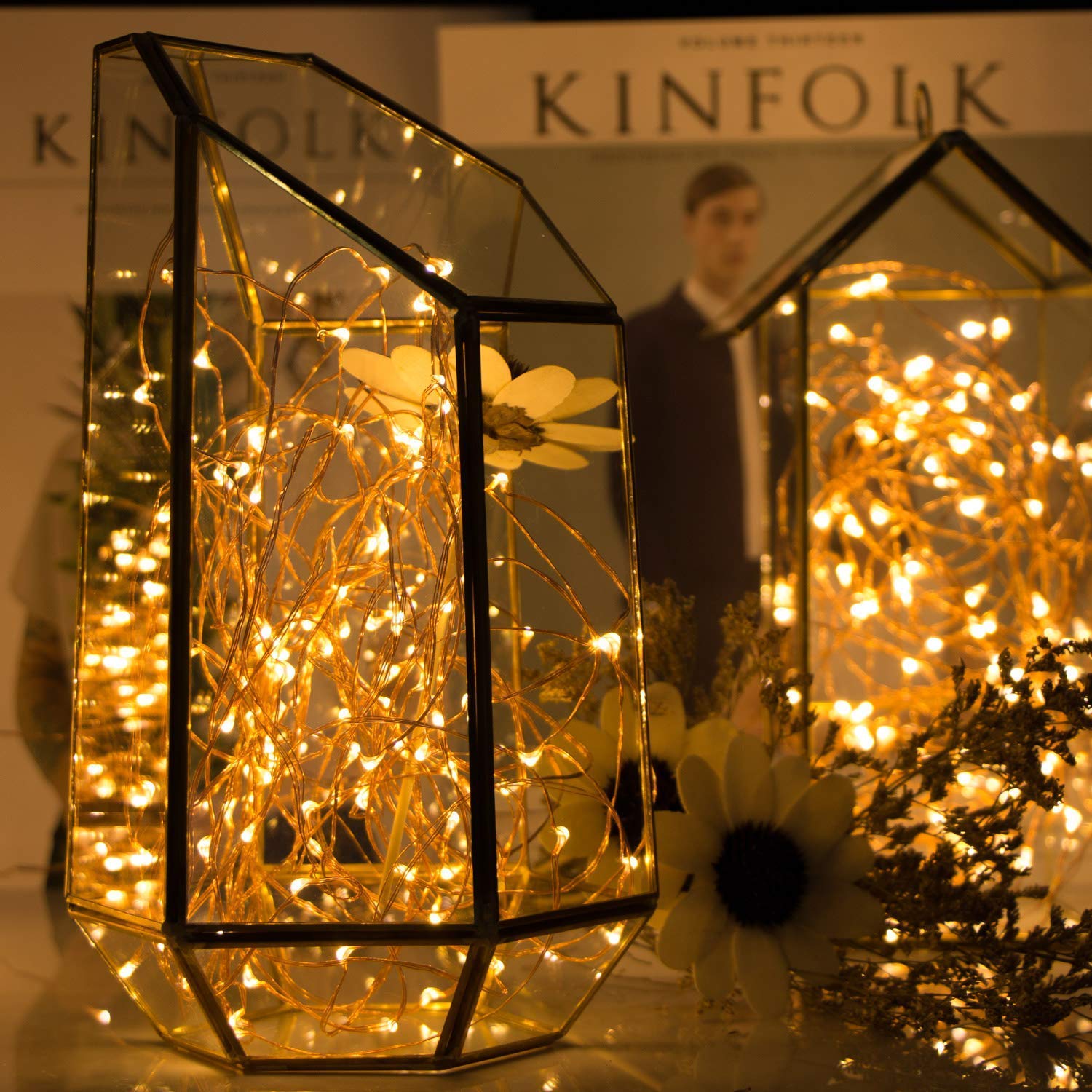 24 Pack Fairy Lights Battery Operated 6.6ft 20 LED Mini String Lights - Silver Wire Starry Lights for DIY, Wedding, Party, Festival, Halloween, Christmas Decorations (Yellow) | Perfect for Bedroom, Garden, Patio & Indoor/Outdoor Decor