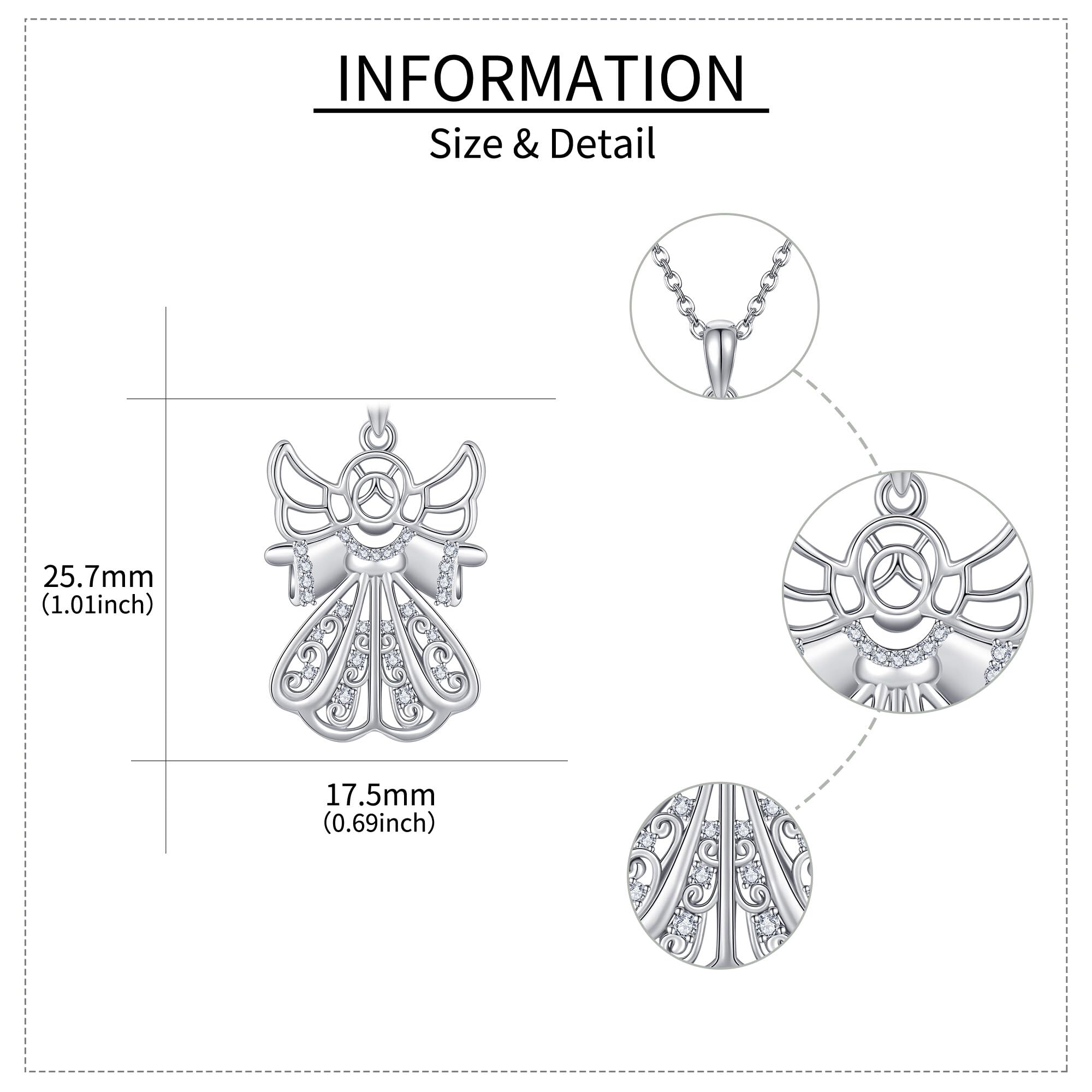 YAFEINI Hug From Heaven Necklace - 925 Sterling Silver Angel Wing Pendant for Women, Elegant Gift for Birthday, Christmas & Special Occasions | Perfect for Everyday Wear, Date Nights & Meaningful Gifts