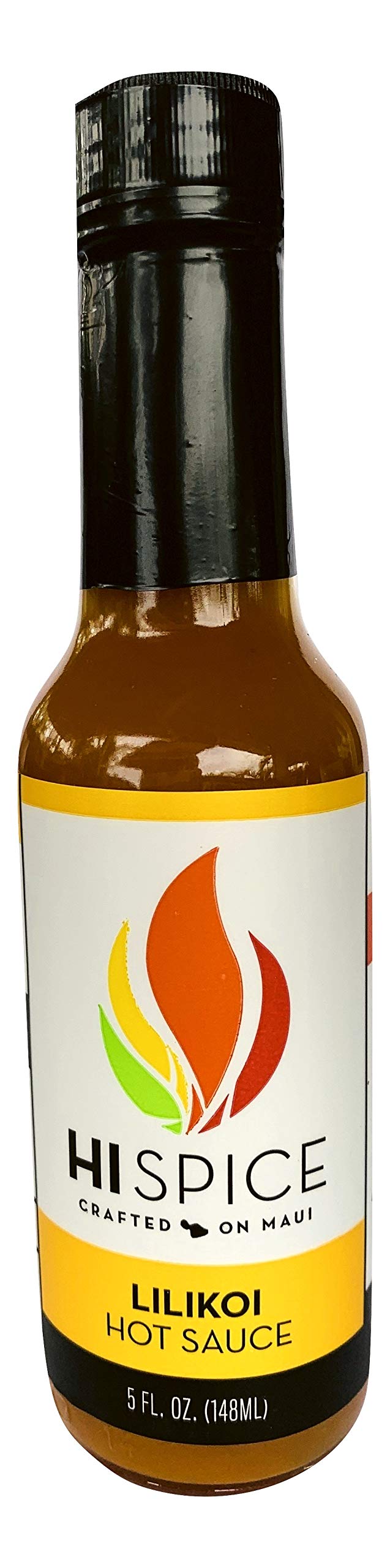 HI Spice Crafted on Maui Hot Sauce - Lilikoi Passion Fruit Flavor, 5 oz Bottle | Hawaiian Gourmet Hot Sauce for Tacos, Wings & Seafood | Perfect for BBQ, Grilling & Gifting