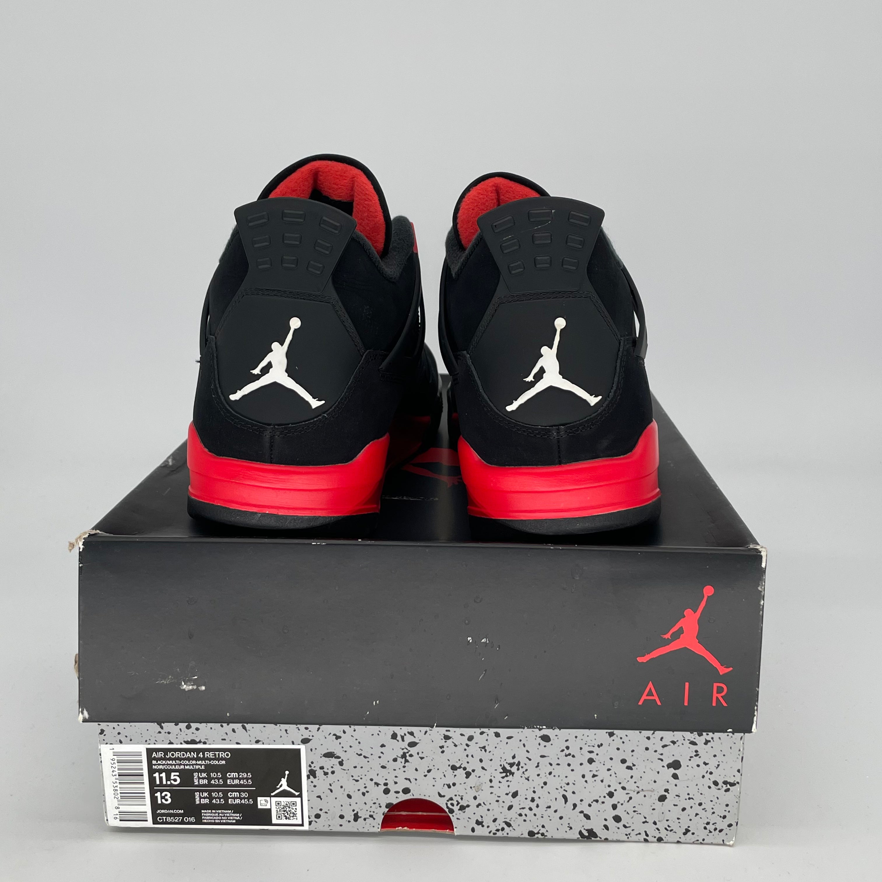AIR JORDAN 4 Red Thunder Basketball Shoes - Men's Size 11.5/Women's Size 13 (CT8527-016) | Retro Sneakers for Running, Gym & Streetwear Fashion