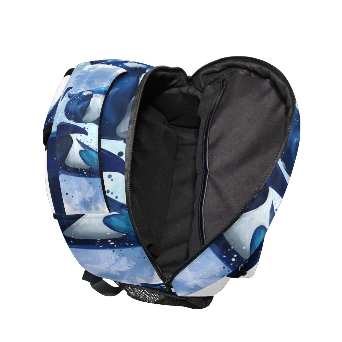 AUUXVA Kids Backpack with Killer Whale Design - Waterproof School Shoulder Bag for Boys & Girls, Large Capacity Bookbag for Elementary Students & Teens - Perfect for School, Travel, and Daily Use