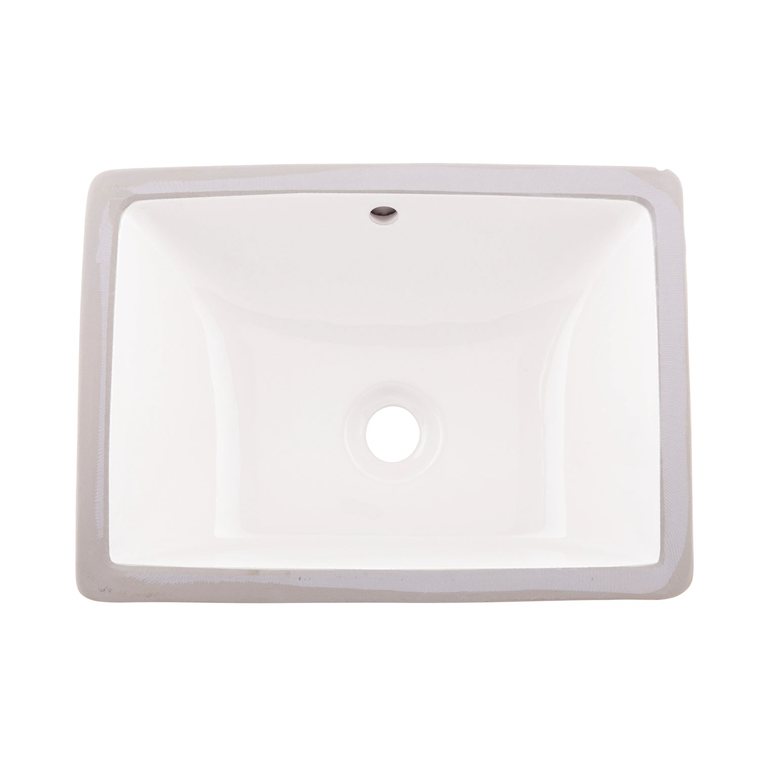 DAX White Ceramic Undermount Bathroom Sink - 18.5