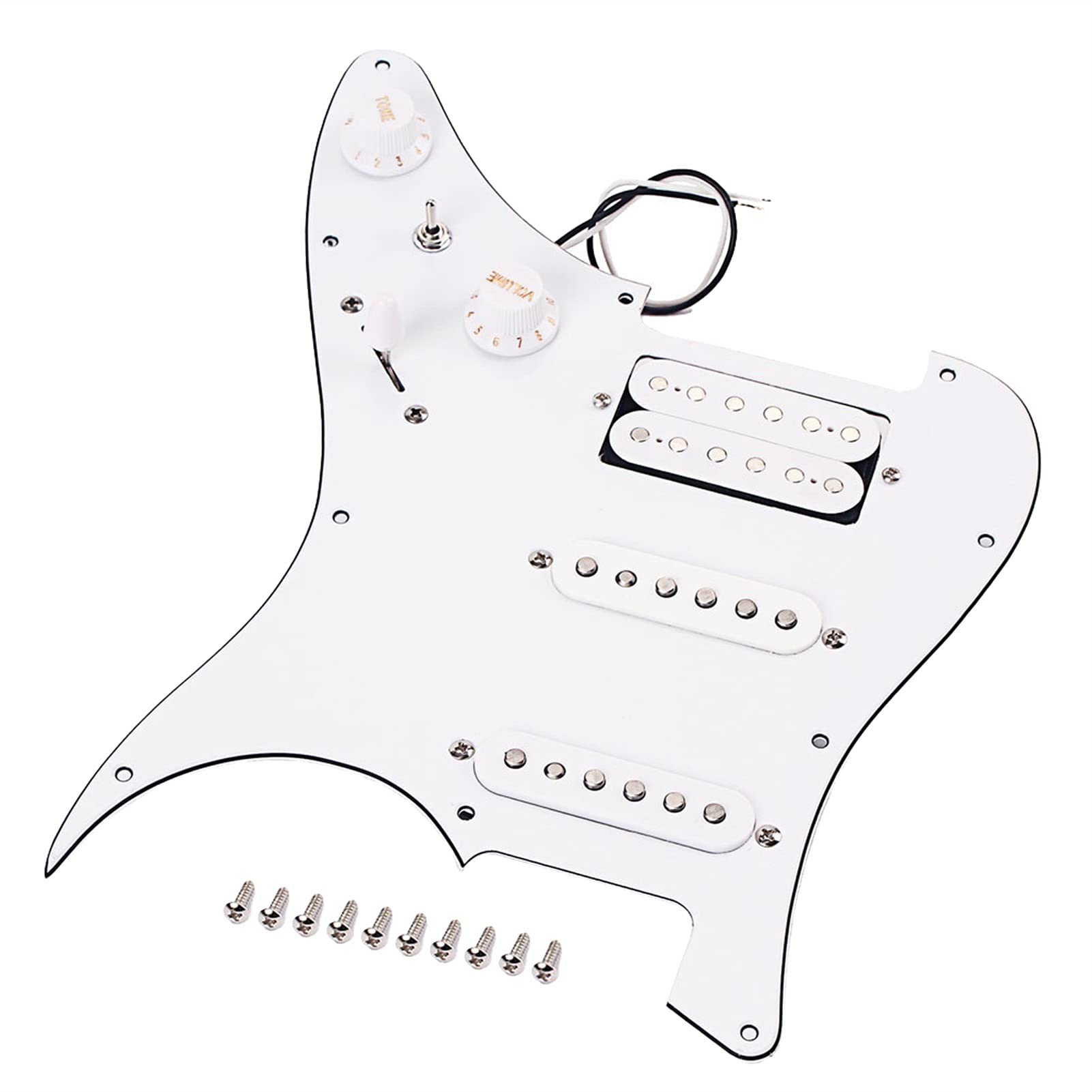 ZUZU Loaded Prewired Pickguards SSH Alnico for ST Electric Guitar - Complete Pickguard Assembly with Alnico Pickups - Perfect for Guitar Upgrades, DIY Projects & Professional Installations