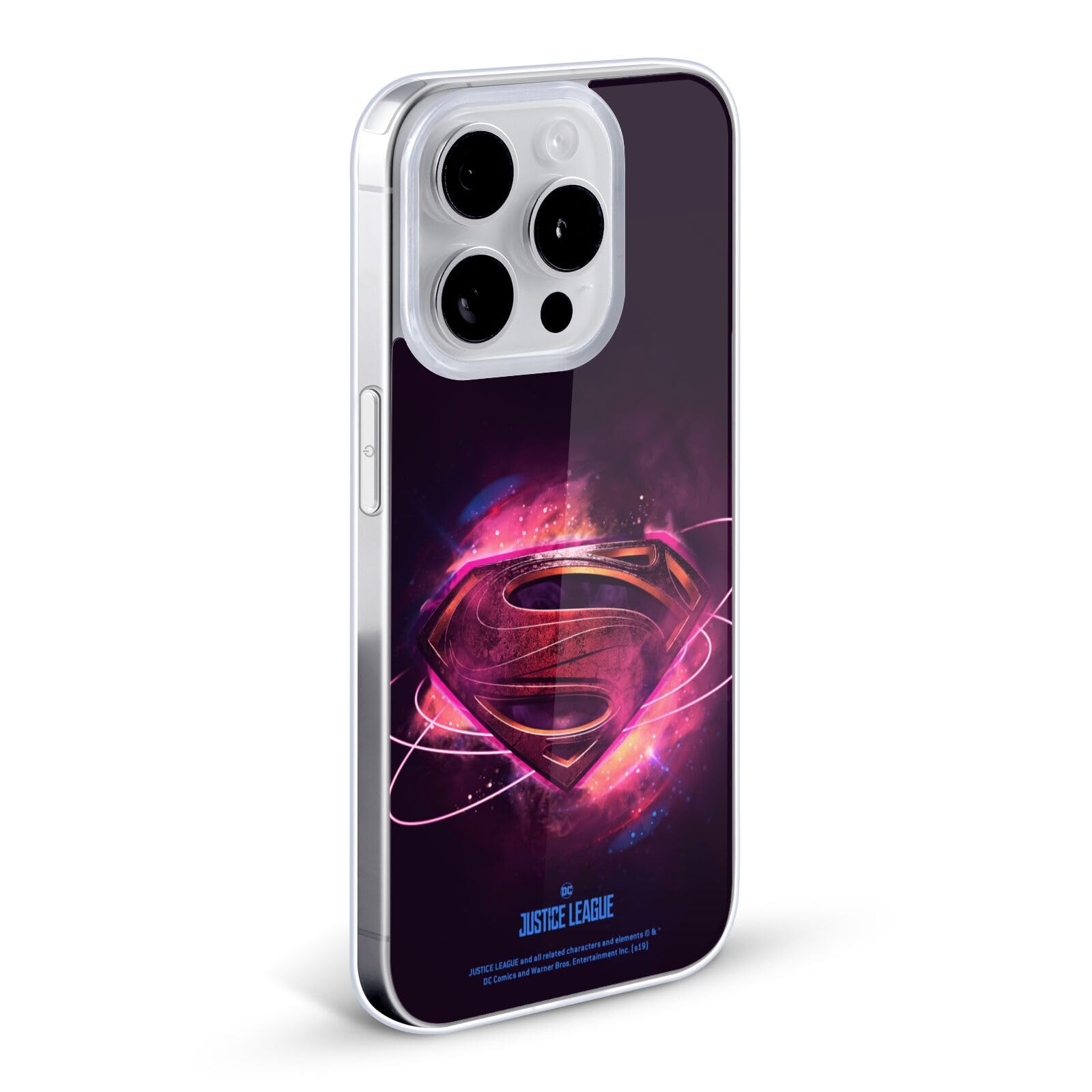 Officially Licensed Justice League Movie Superman 2 Logos Soft Gel Phone Case for Apple iPhone 7 Plus/iPhone 8 Plus - Perfect for DC Fans, Superhero Enthusiasts & Comic Book Lovers - Great for Daily Use, Work, School & Travel Protection