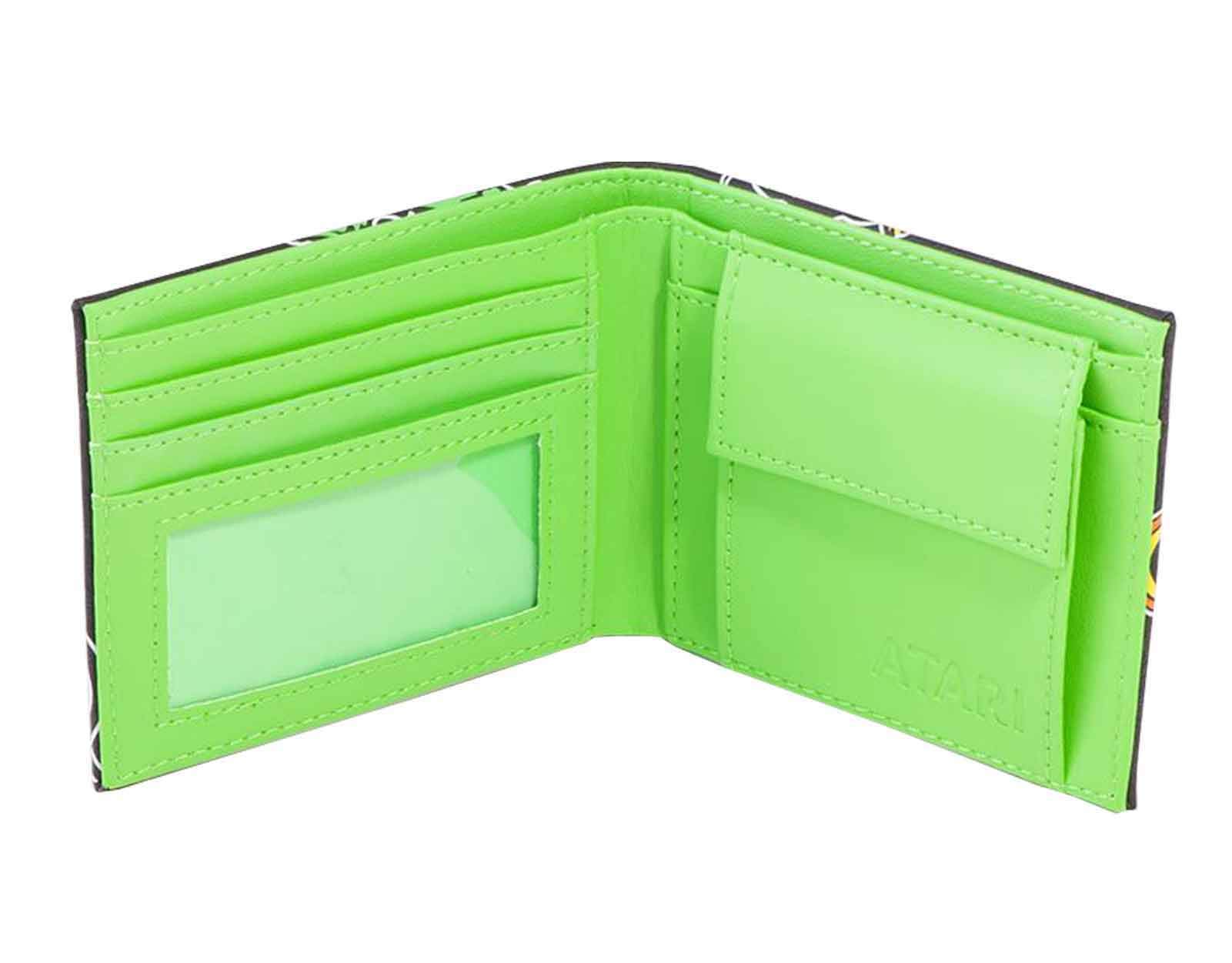 Official Atari Centipede Logo Men's Bifold Wallet - Retro Gaming Accessory for Arcade Lovers & Collectors - Perfect for Everyday Use, Gamer Gifts and Nostalgic Fashion
