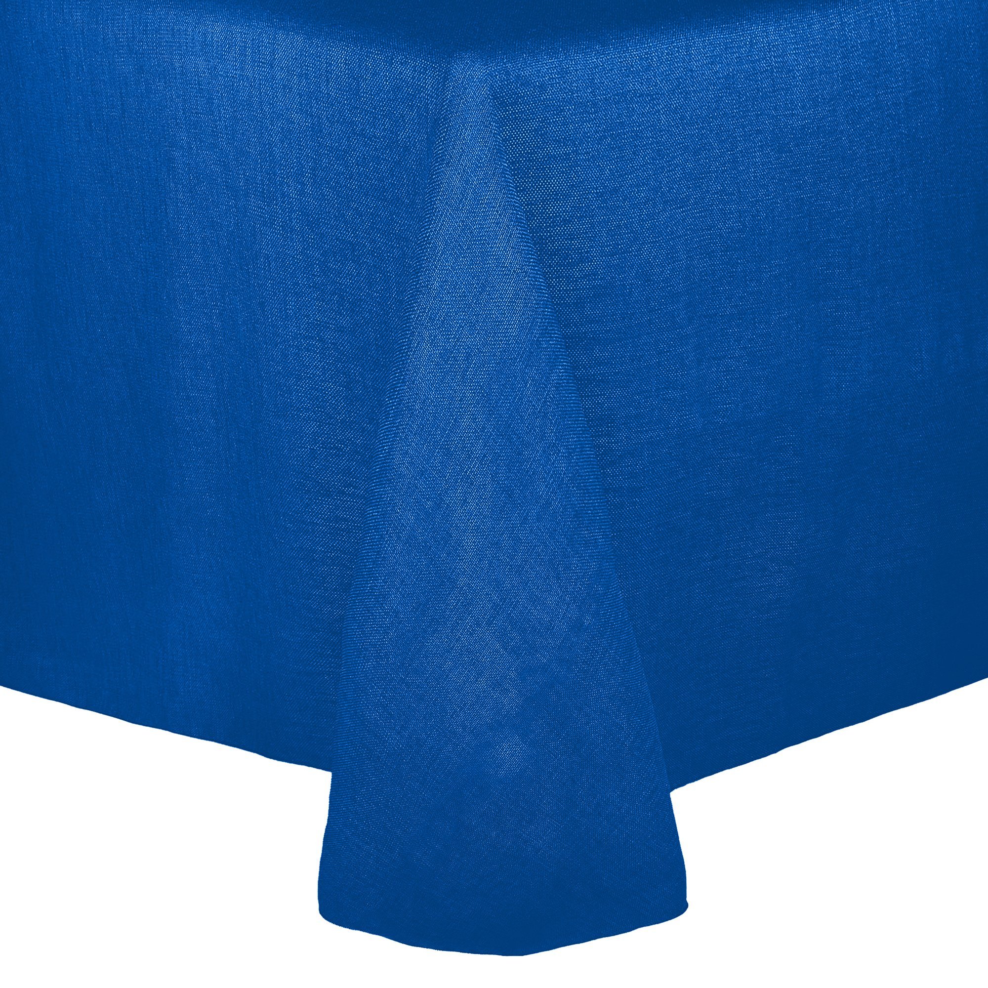 Premium 2-Pack Faux Burlap Tablecloth Set - 60 x 102 Inch Oval Basket Weave Table Cover in Royal Blue - Perfect for Dining Room, Wedding, Party & Holiday Decorations