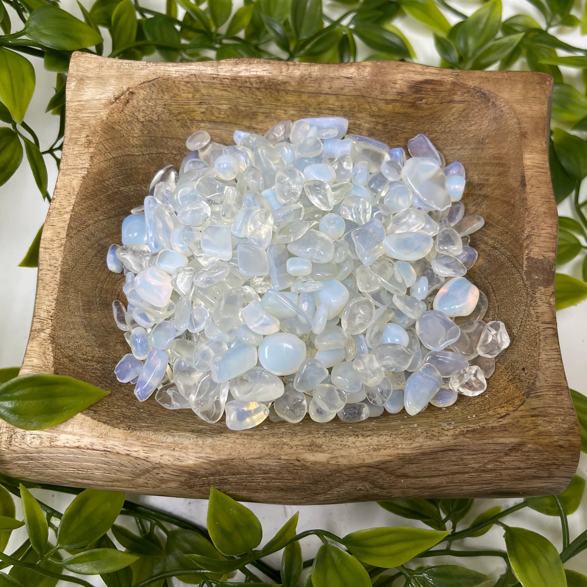 1 Lb Natural Opalite Tumbled Chips - Healing Crystals for Meditation, Jewelry Making & DIY Crafts - Perfect for Home Decor, Spiritual Healing & Gift Giving