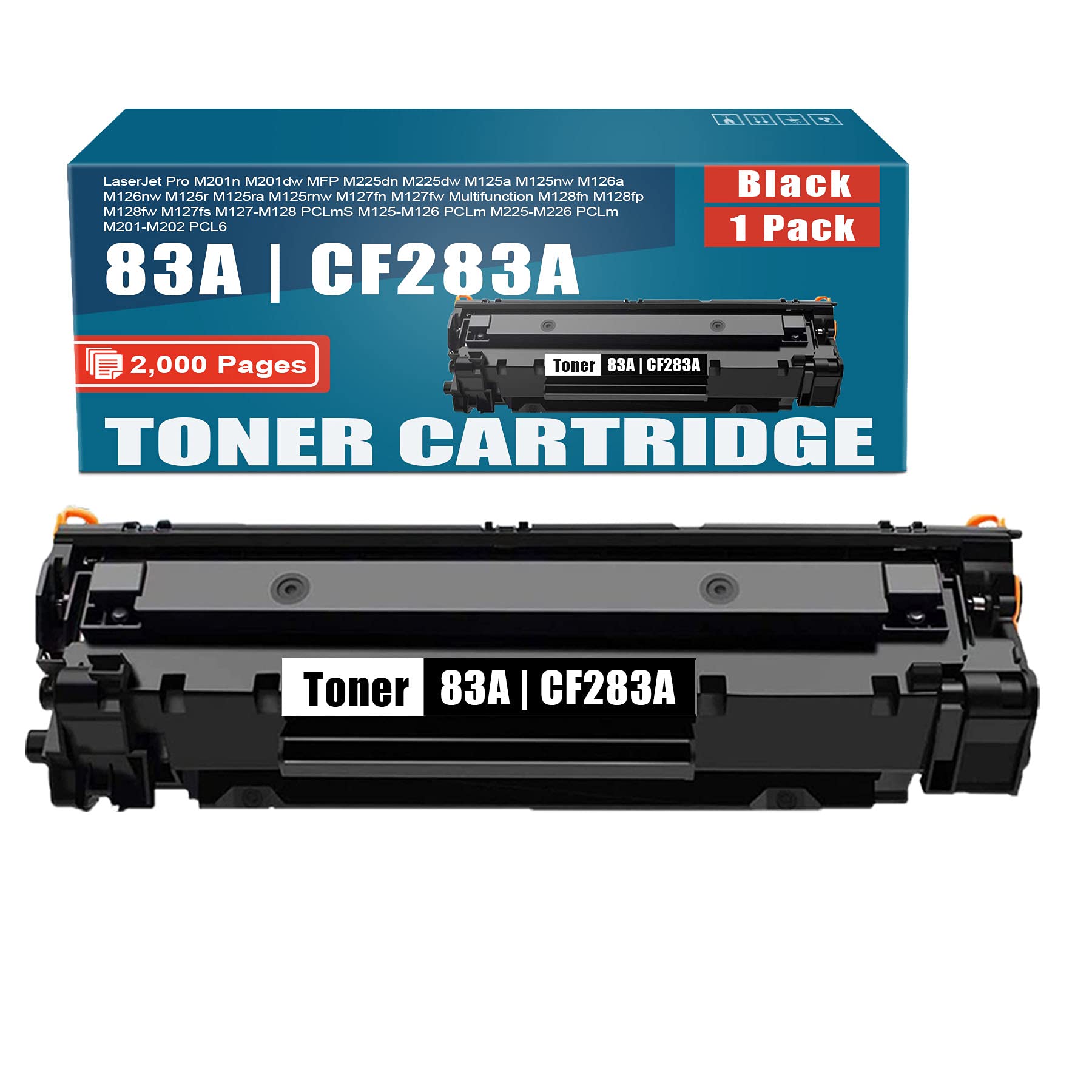 HP 83A Toner Cartridge Replacement for LaserJet Pro M201n M127fn - Office & Home Printing