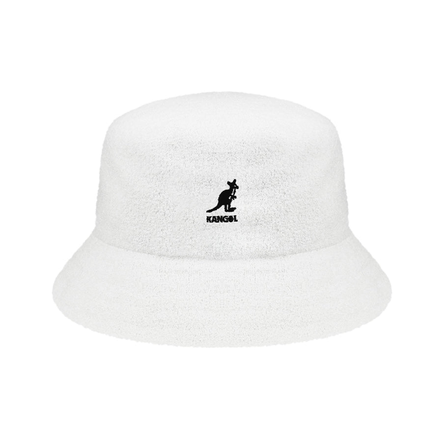 KANGOL Bermuda Bucket Hat - White | Classic Cotton Summer Sun Hat for Men & Women | Beach, Outdoor, Travel, and Casual Wear