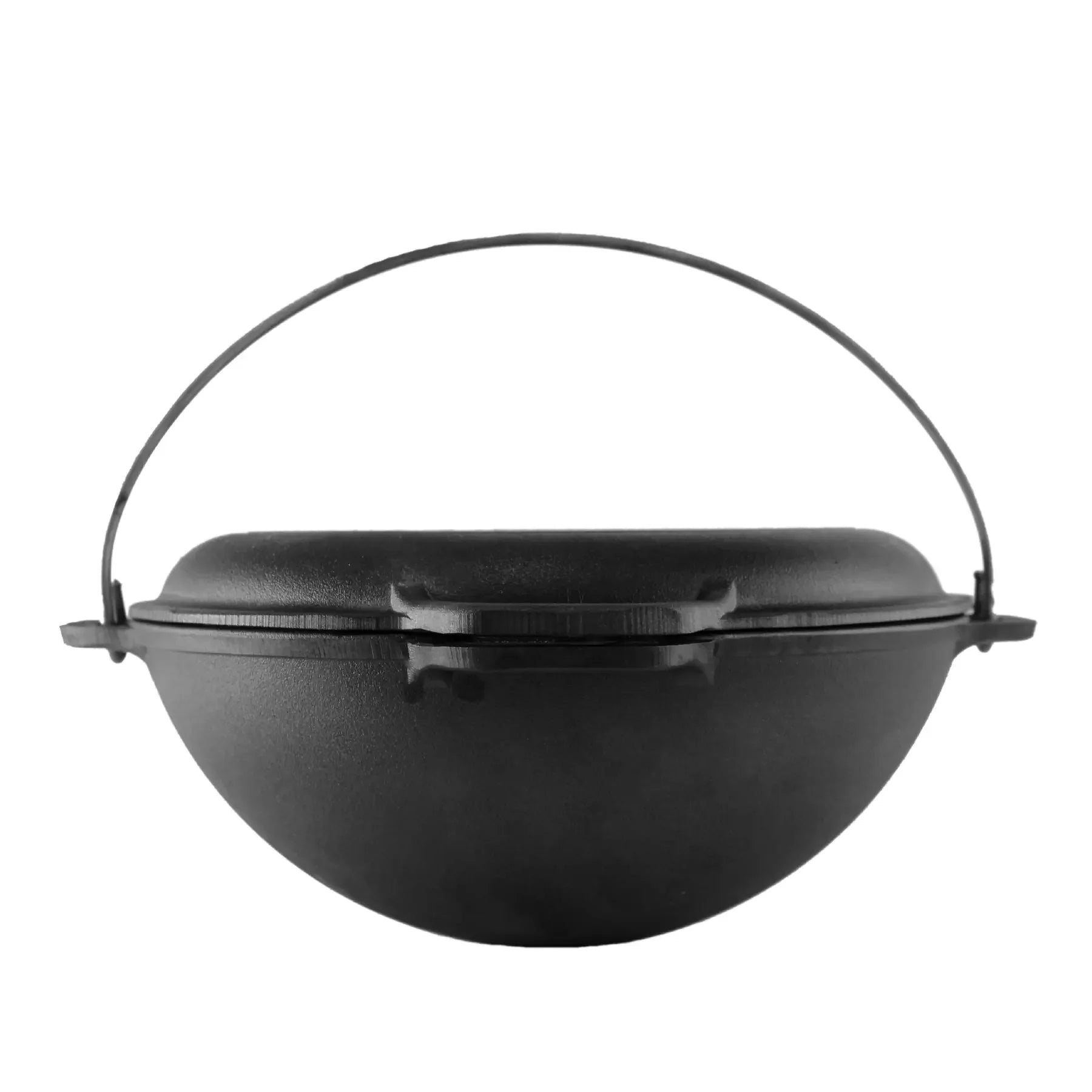 12.68 Quart Combo Cooker Cauldron Asian Kazan with Frying Pan Lid - Dutch Oven for Camping, Outdoor Cooking & Home Kitchen Use