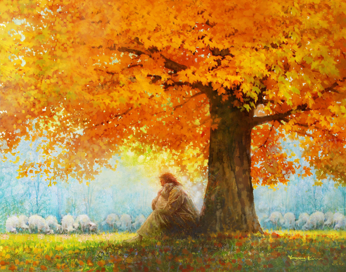 In His Arms By Yongsung Kim - Christian Wall Art, Bible Verse Canvas Print - Perfect for Home Decor, Church Gifts & Inspirational Spaces