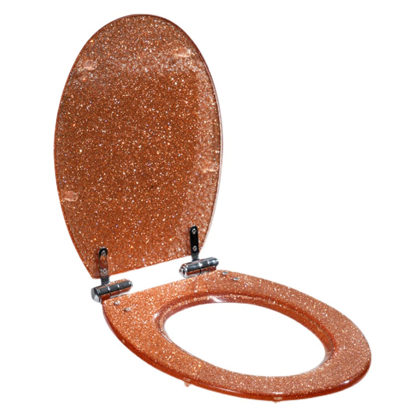 Soft Close Toilet Seat with Quick Release Hinges - Durable Resin Toilet Lid, Ergonomic Design & Easy Installation - Perfect for Bathroom, Home, RV & Office Use