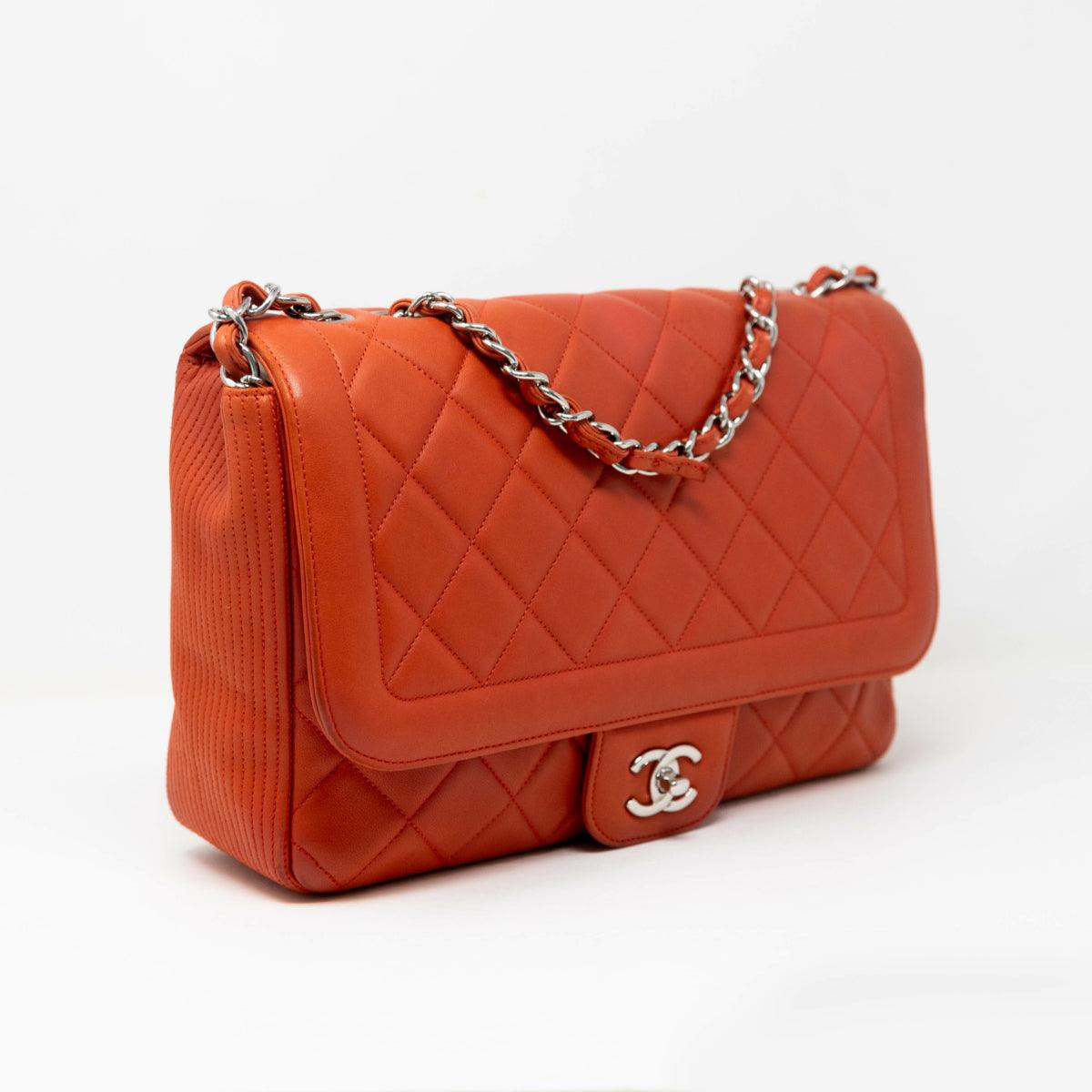 Chanel Red Large Coco Rider Flap Bag - Genuine Leather Designer Handbag for Women | Perfect for Parties, Date Nights & Luxury Fashion Accessories