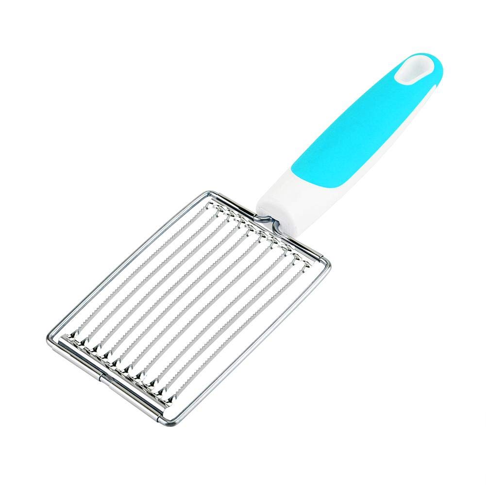 Stainless Steel Canned Meat Slicer - Professional Luncheon Meat Cutter for Spam, Cheese, Tomatoes & Boiled Eggs | Durable Kitchen Tool for Meal Prep & Camping (Blue)