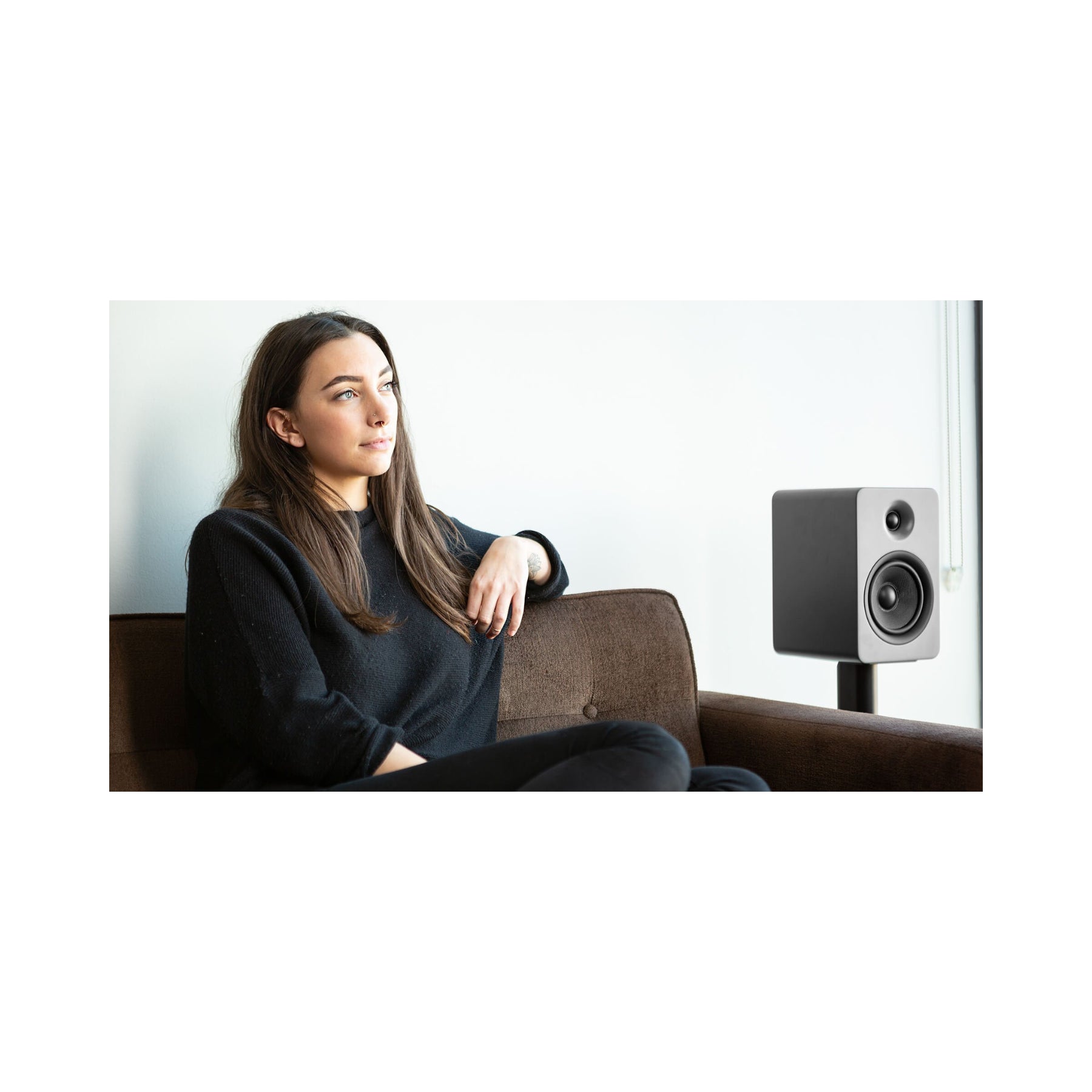Kanto YU6 Powered Bluetooth Bookshelf Speakers with Phono Preamp - High-Quality Audio for Vinyl Records, Desktop, and Home Theater - Open Box Clearance Deal