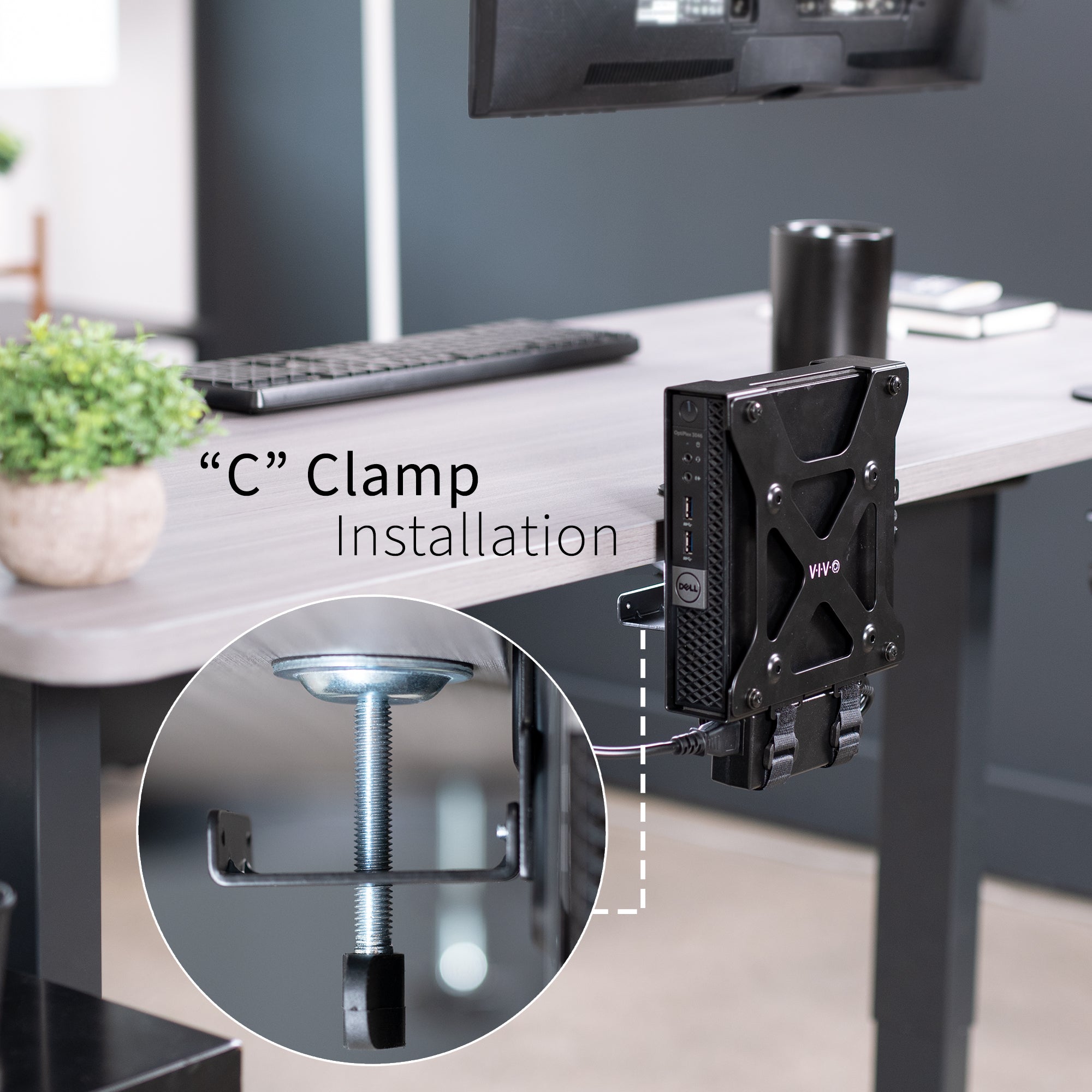 Dell OptiPlex Micro Mount Bracket - VESA Compatible Wall Mount for Dell OptiPlex Micro PCs - Perfect for Office, Home, or Workspace Setup