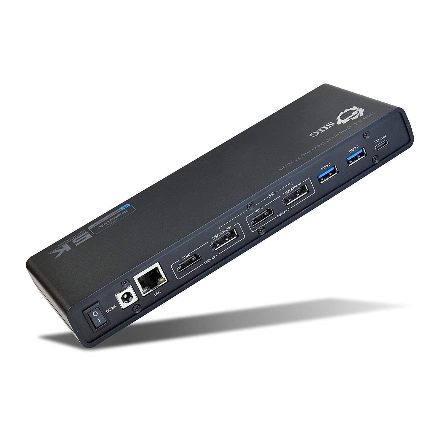 SIIG USB Type C Dual Monitor Docking Station - 4K@60Hz HDMI & DisplayPort, Thunderbolt 3 Compatible Laptop Dock with Gigabit Ethernet & 6 USB 3.0 Ports - Perfect for Home Office, Gaming & Multi-Tasking
