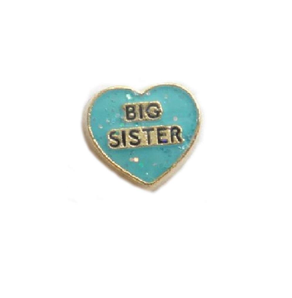 Big Sister Floating Charm for Locket Pendants - Sterling Silver Keepsake Jewelry Gift for Sisters - Perfect for Birthdays, Anniversaries & Special Occasions