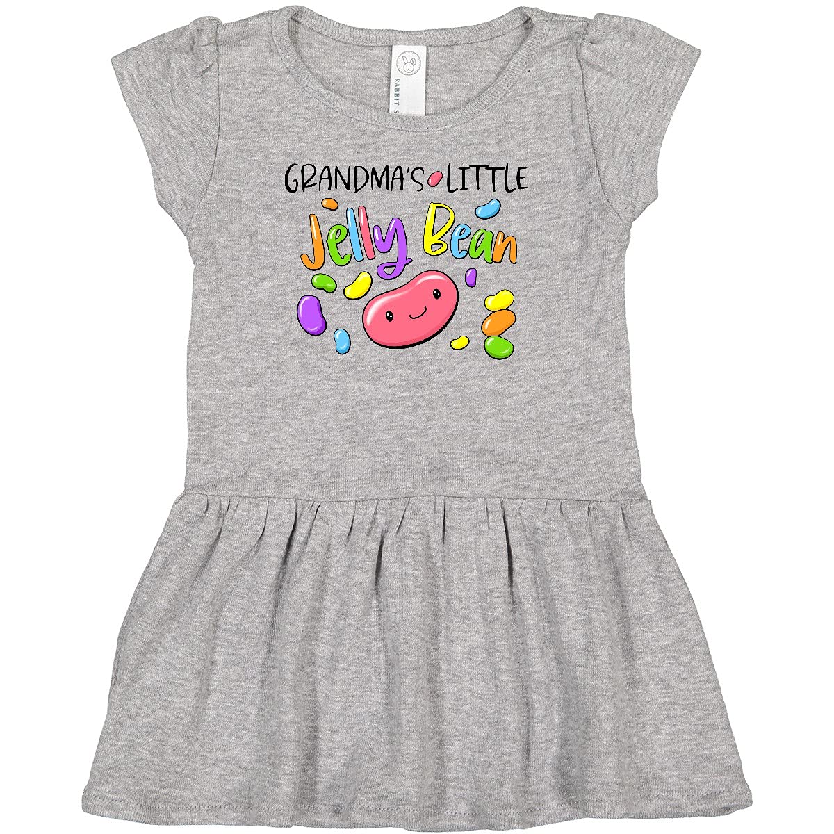 Inktastic Grandma's Little Jellybean Cute Easter Candy Infant Dress - Adorable Baby Girl Outfit for Easter Sunday, Family Photos & Holiday Celebrations
