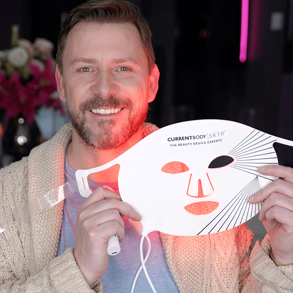 CurrentBody Skin x Wayne Goss The LED Essentials - Anti-Aging LED Light Therapy Mask for Face & Neck - Perfect for At-Home Skincare Routine & Spa Treatments