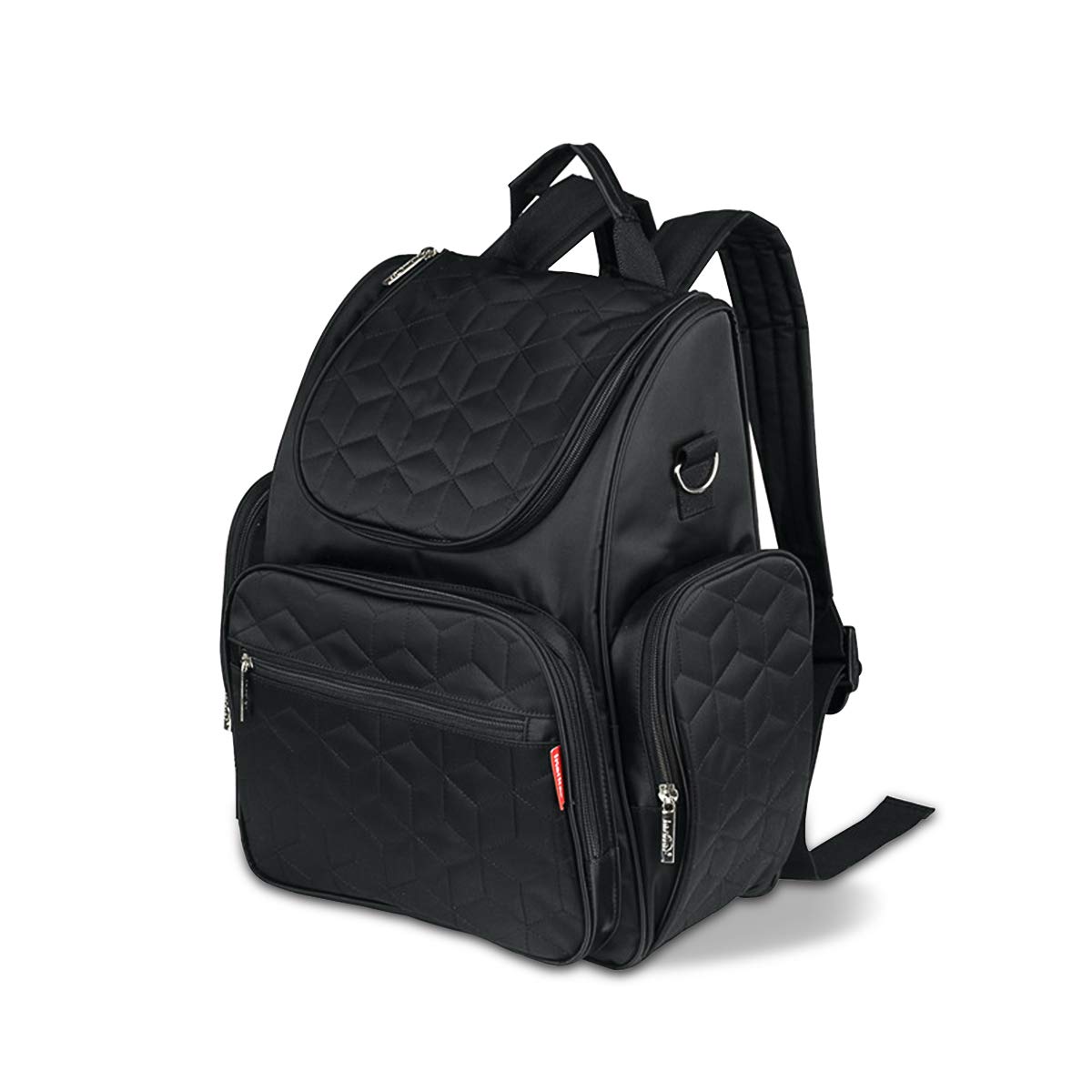 SONARIN Multifunctional Baby Diaper Bag Backpack with Changing Mat & Stroller Straps - Large Capacity Waterproof Travel Organizer for Parents - Perfect for Daycare, Travel & On-the-Go (Black)