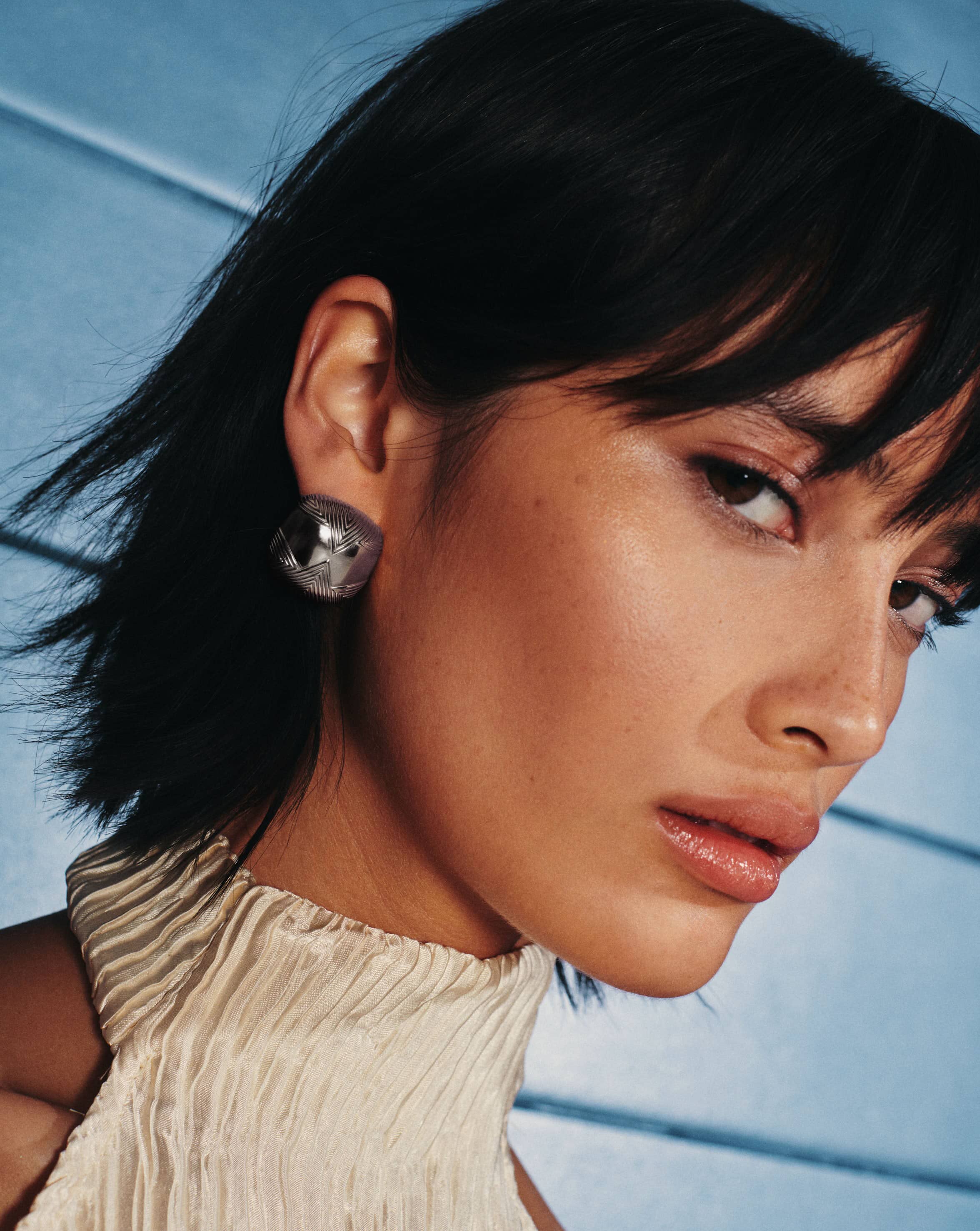 Hera Oversized Dome Ridge Stud Earrings - Silver Plated Fashion Jewelry for Women | Perfect for Parties, Weddings & Everyday Wear