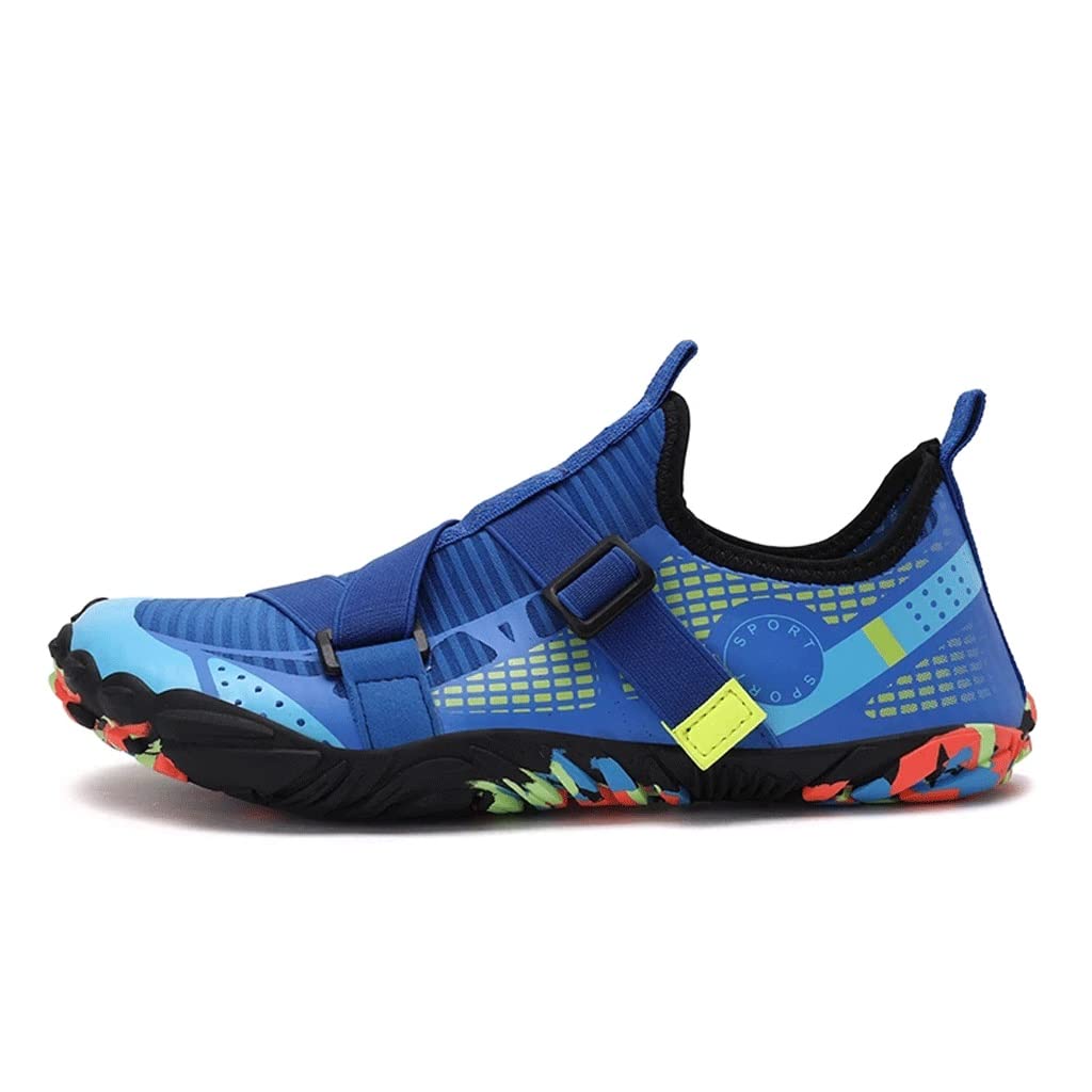 EODNSOFN Quick Dry Breathable Water Shoes for Men & Women - Lightweight Sport Sneakers for Swimming, Hiking, Gym - Blue Size 45 | Perfect for Beach, Pool, Yoga & Outdoor Activities