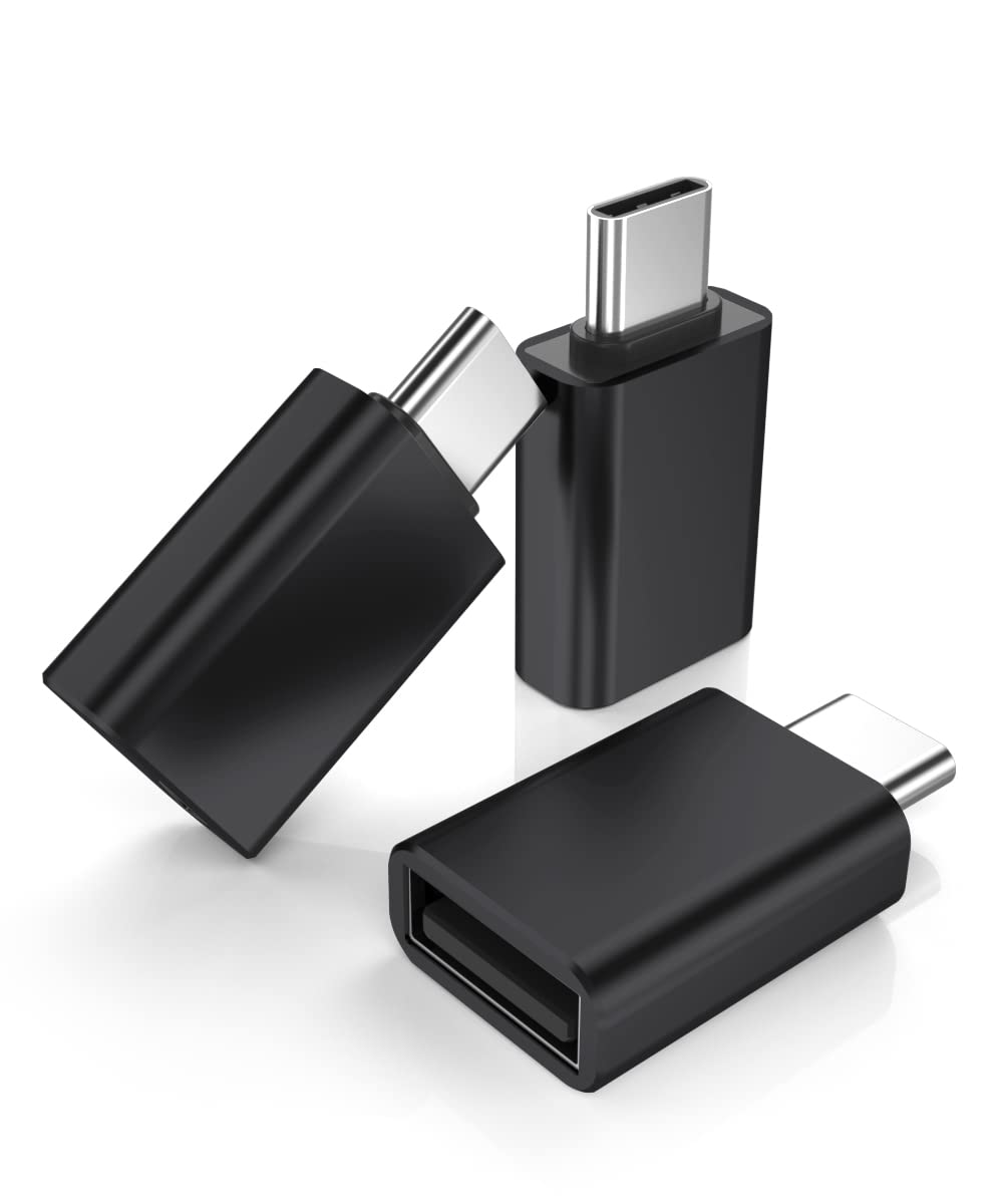 Basesailor USB C to USB 3.0 Adapter 3 Pack - Type C Male to USB A Female OTG Converter - Compatible with MacBook Pro, iPad, Surface Go, Galaxy S20/S21/S22/S23 - Perfect for Data Transfer & Charging